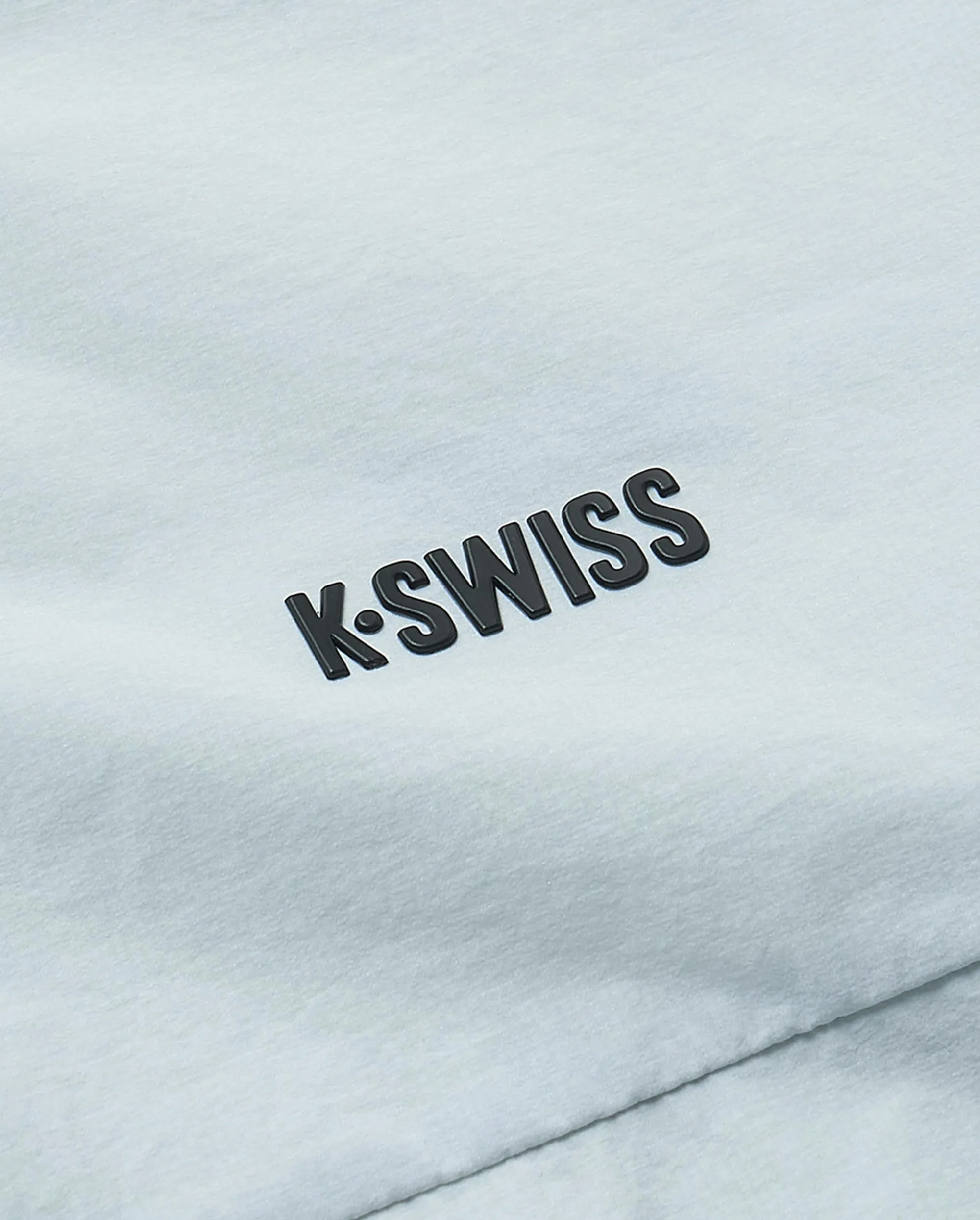 109985-413 | MEN'S K-SWISS LOGO STAND COLLAR HOODED JACKET | GRAY MIST/MOONBEAM