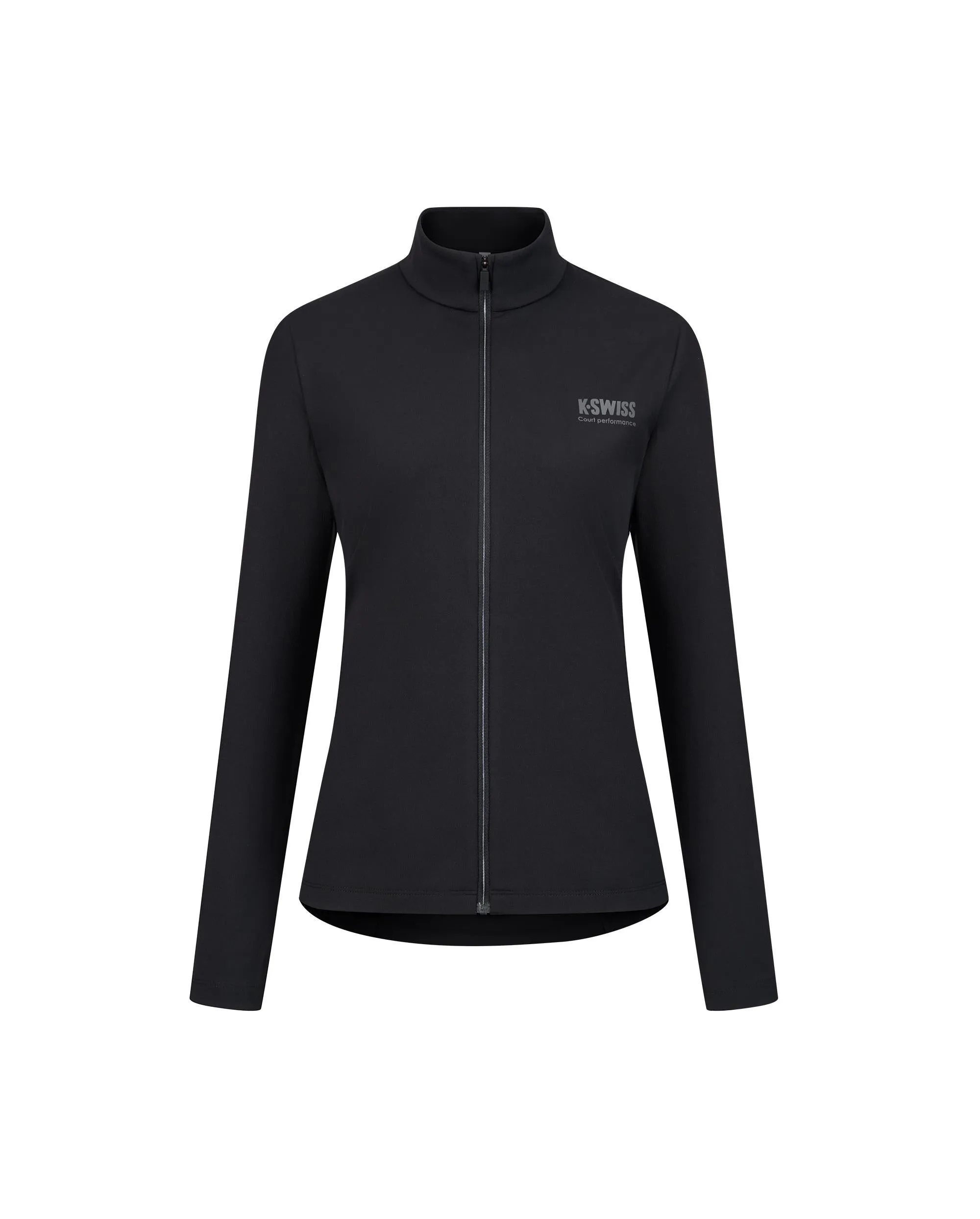 1911517-008 | WOMEN'S K-SWISS LOGO STAND COLLAR JACKET | BLACK