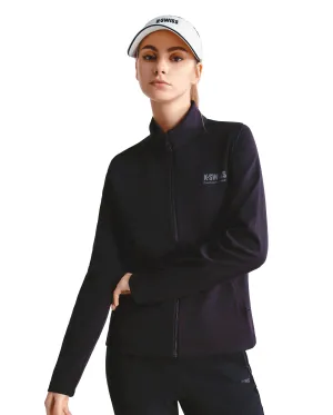 1911517-008 | WOMEN'S K-SWISS LOGO STAND COLLAR JACKET | BLACK