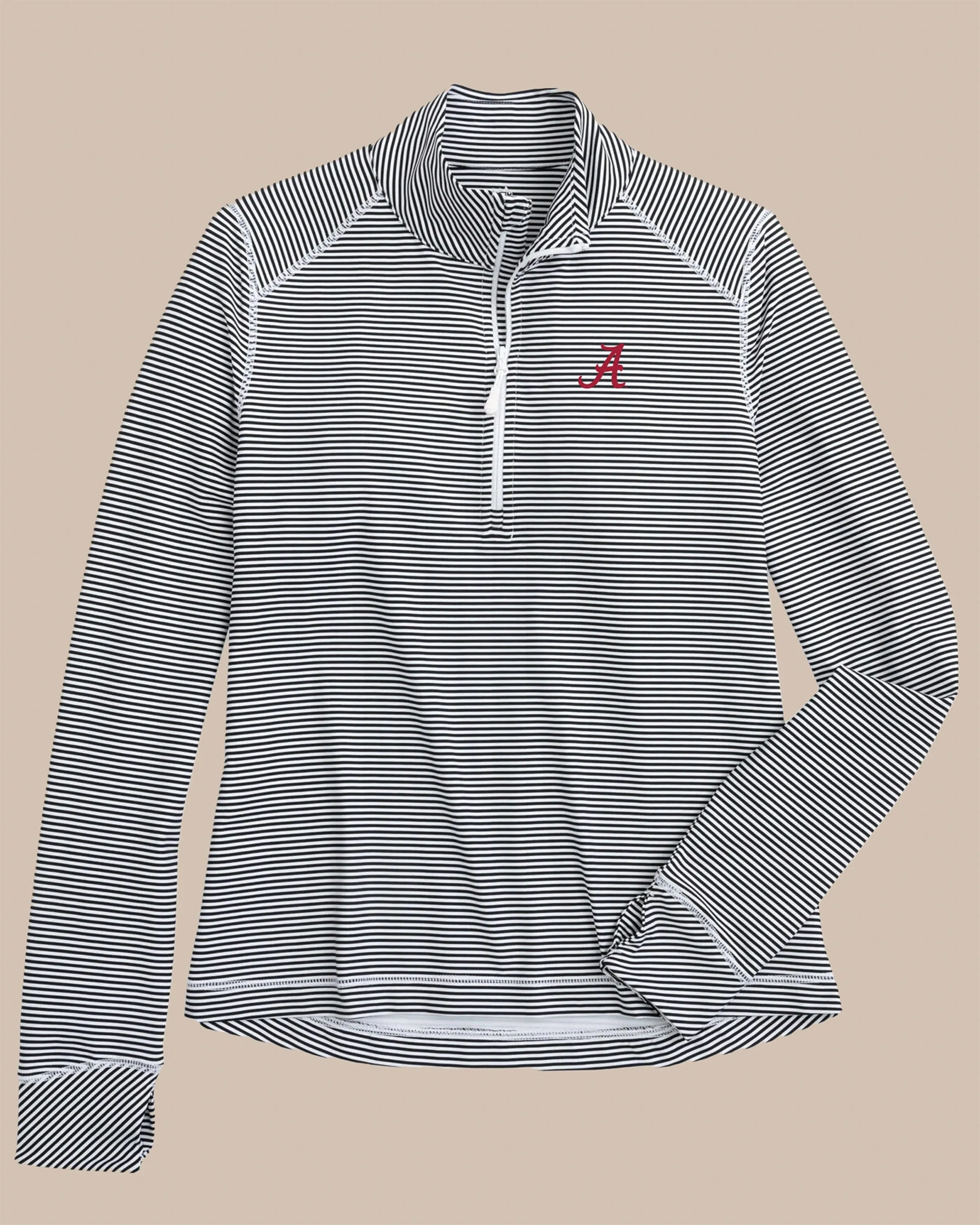 Alabama Crimson Tide Women's Striped Runaround Quarter Zip