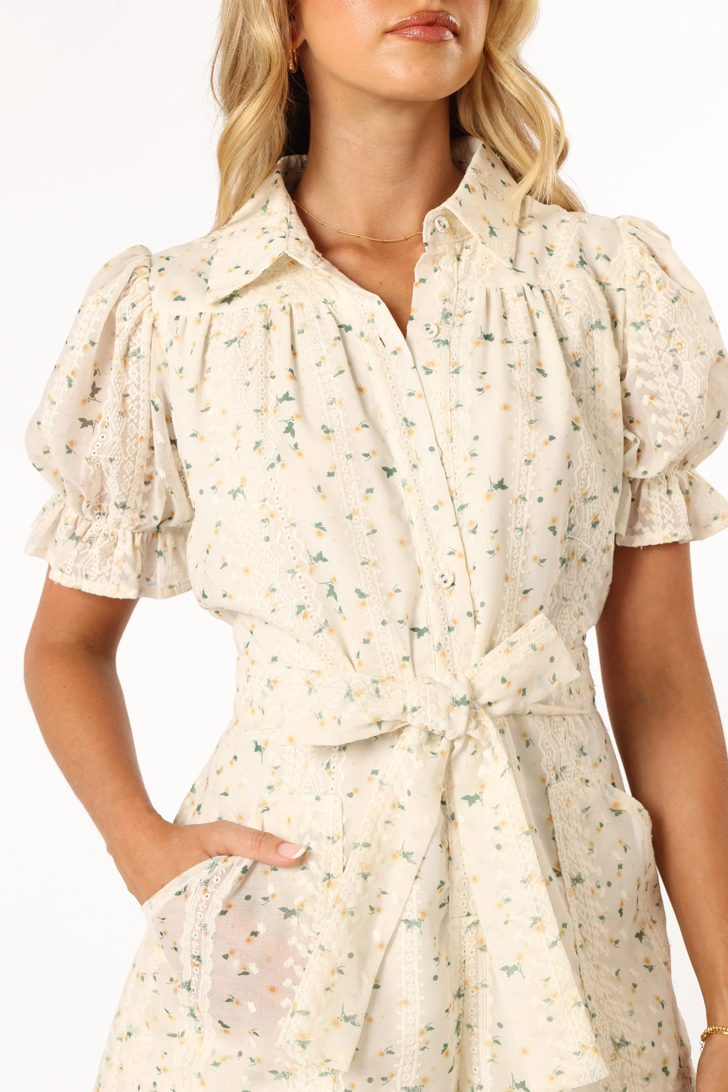 Amy Playsuit - Yellow Floral