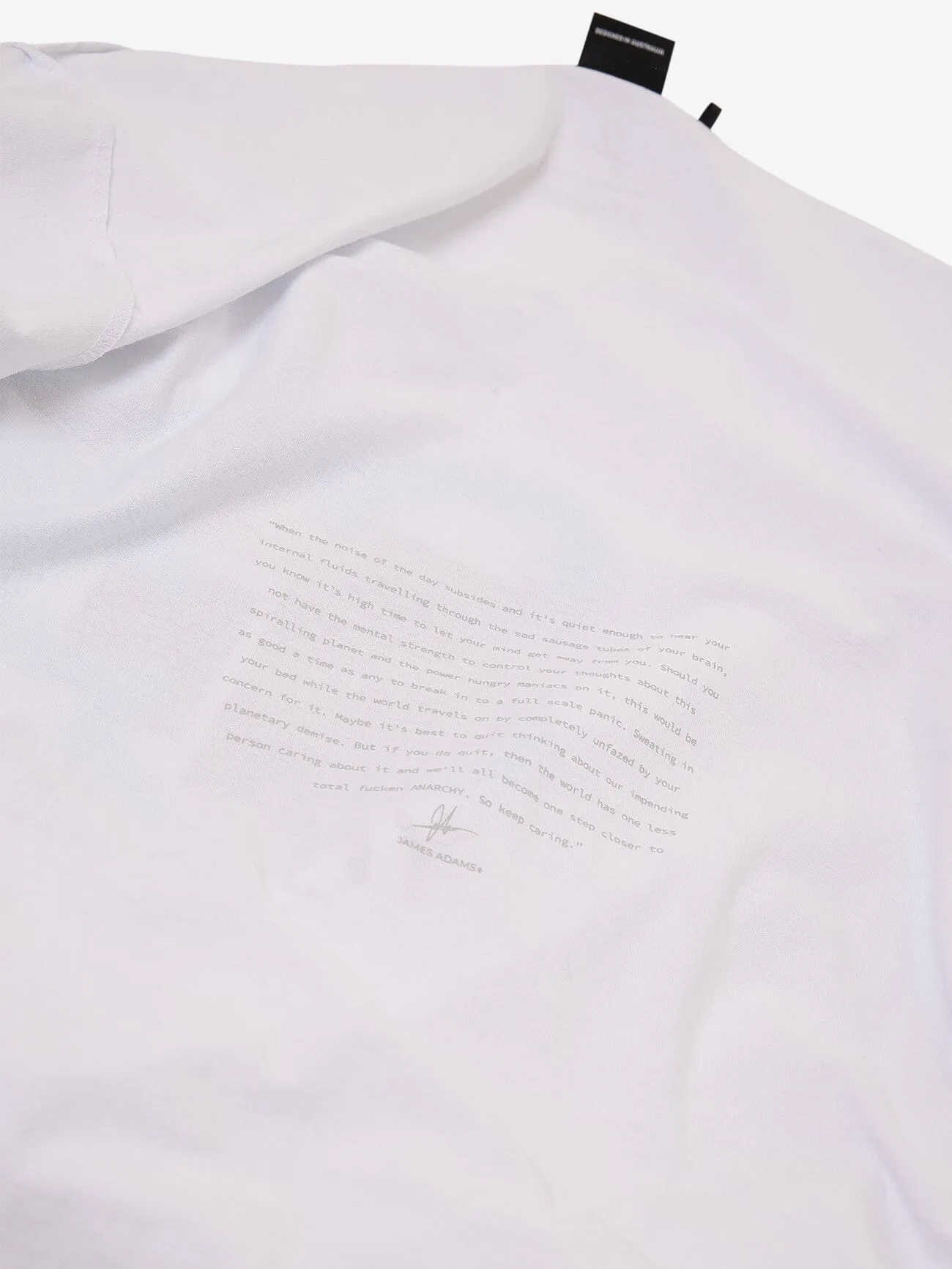 Anarchy  JAMES ADAMS Merch Fit Tee - White
