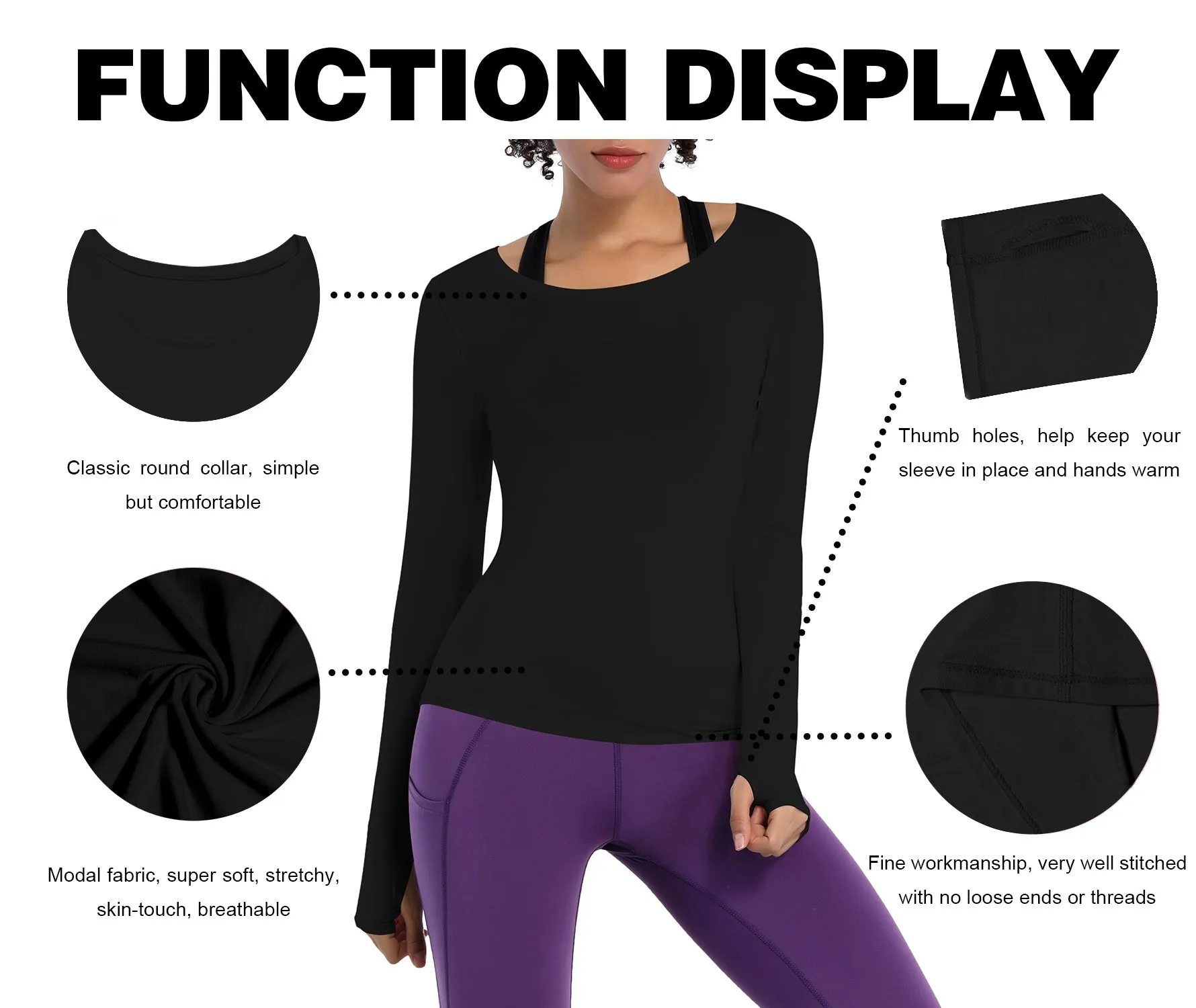 Athlete Long Sleeve Tops black_Jogging