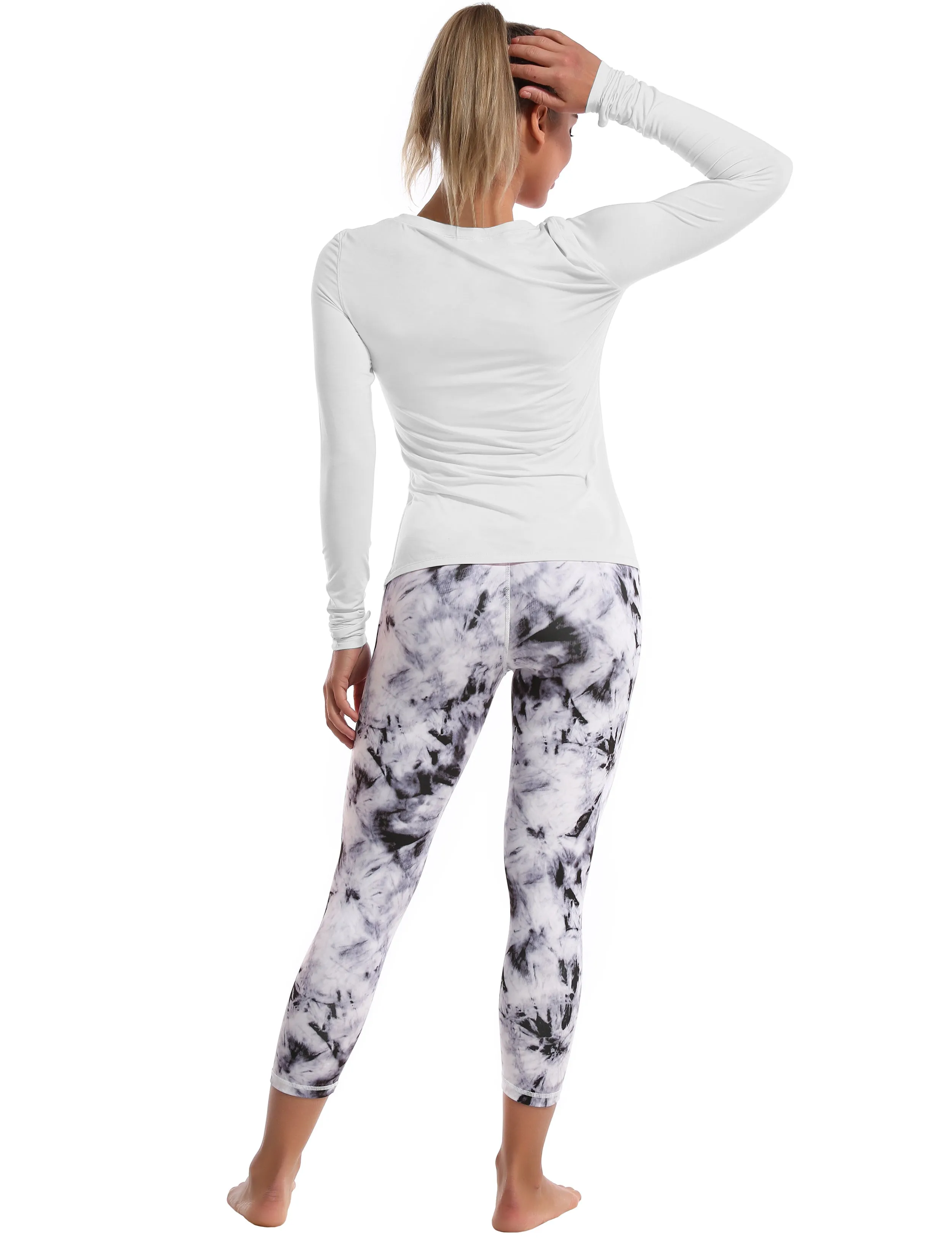 Athlete Long Sleeve Tops lightgray ins_yogastudio
