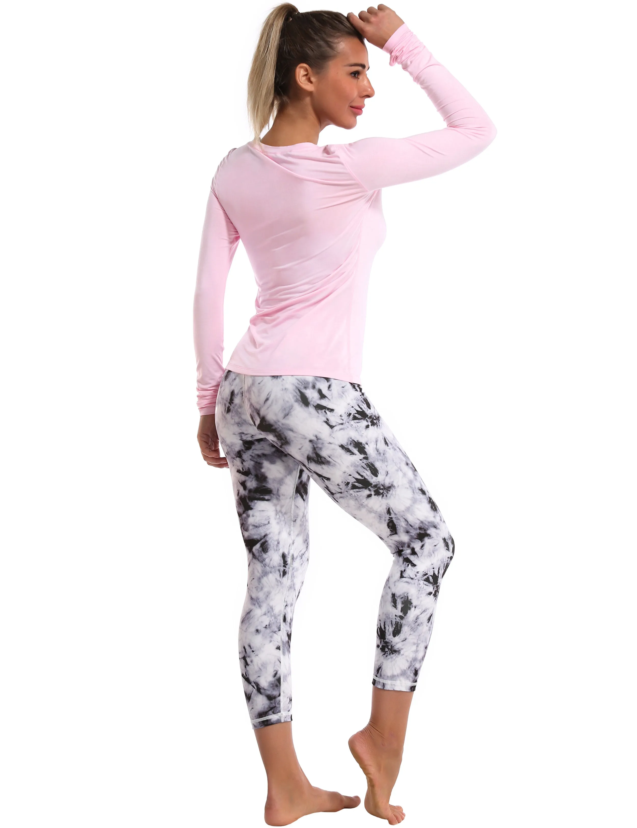 Athlete Long Sleeve Tops lightpink_Tall Size