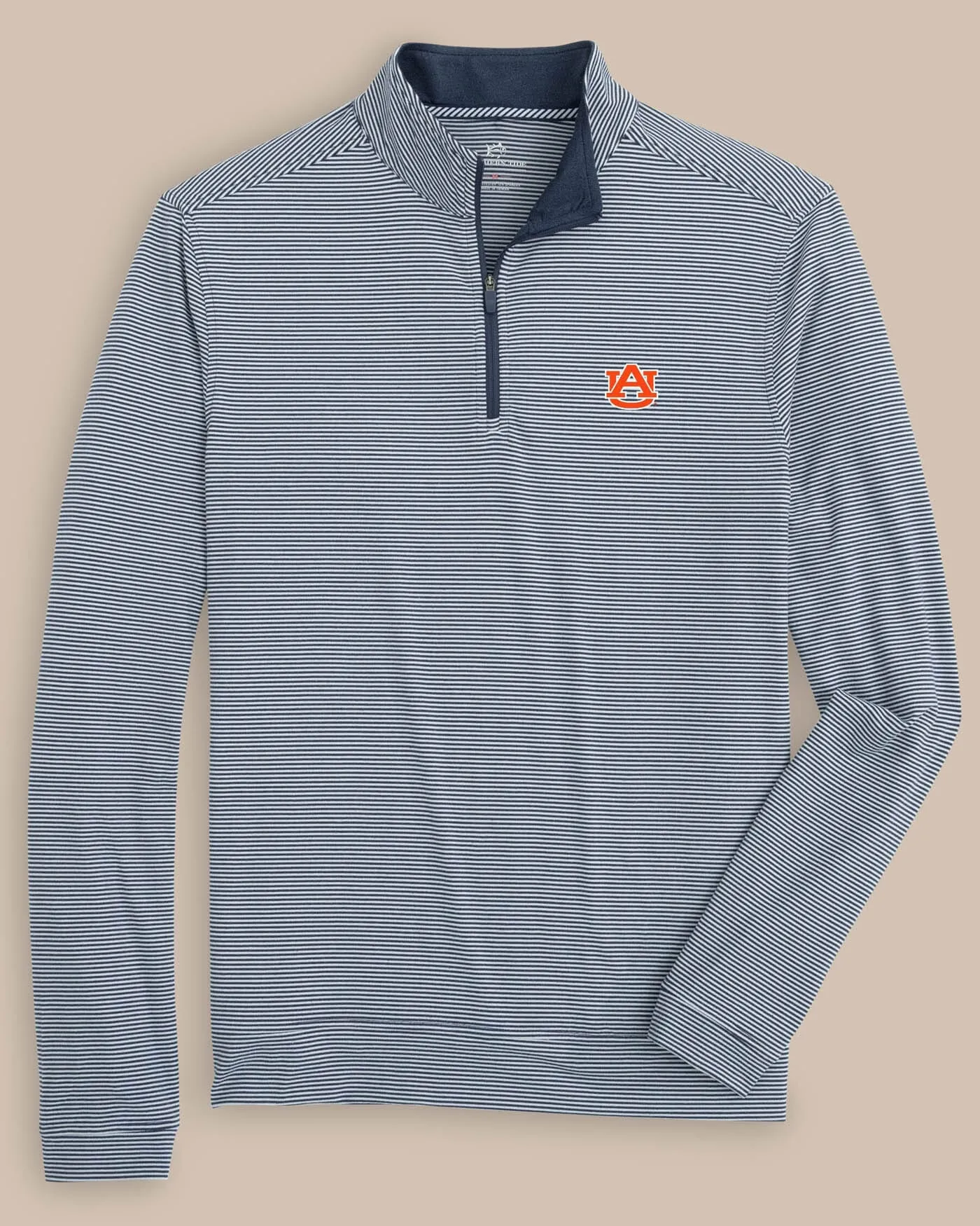 Auburn Tigers Cruiser Micro-Stripe Heather Quarter Zip