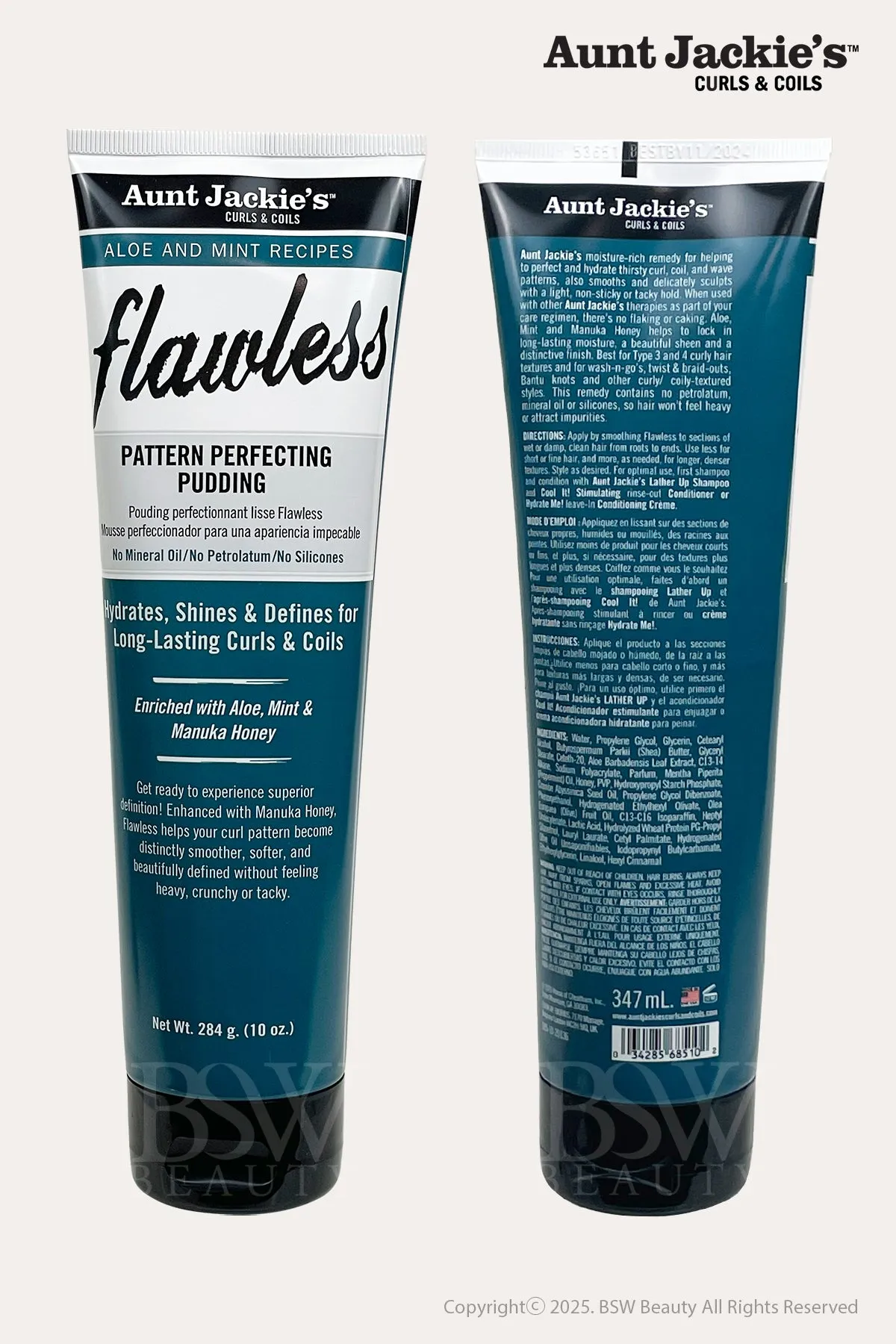 AUNT JACKIE'S ALOE AND MINT FLAWLESS PATTERN PERFECTING PUDDING 10oz