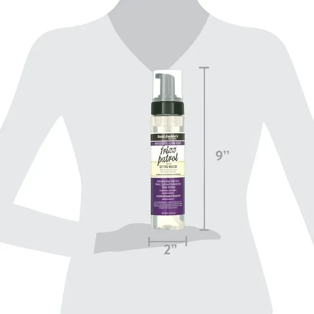 Aunt Jackie's Frizz Patrol Anti-Poof Setting Mousse - 8.5 oz