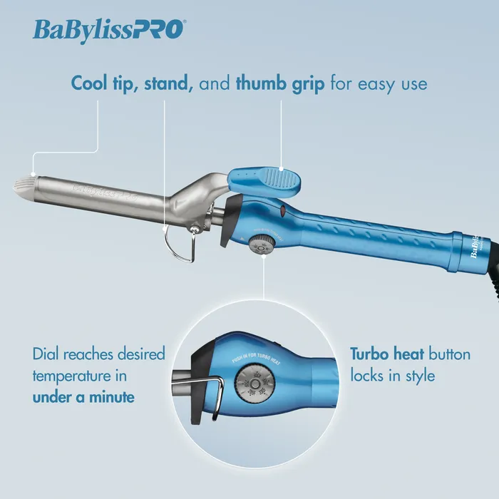 BaBylissPRO® Nano Titanium™ Spring Curling Iron - Choose Your Size