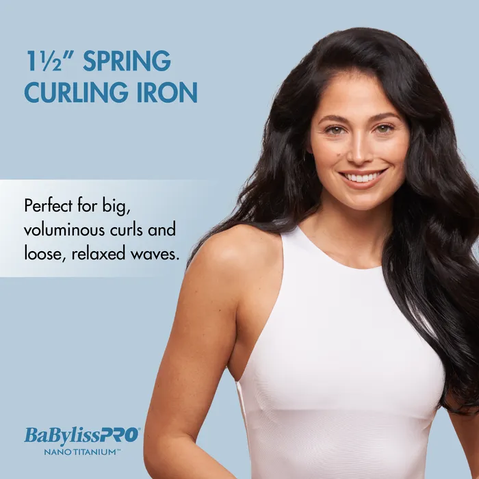 BaBylissPRO® Nano Titanium™ Spring Curling Iron - Choose Your Size