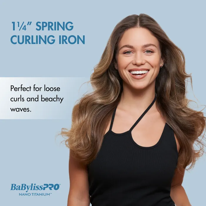 BaBylissPRO® Nano Titanium™ Spring Curling Iron - Choose Your Size