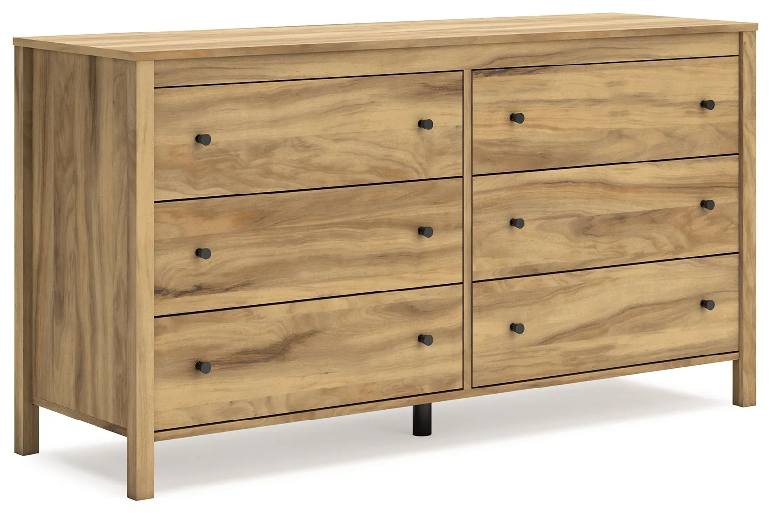 Bermacy Light Brown Six Drawer Dresser