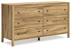 Bermacy Light Brown Six Drawer Dresser