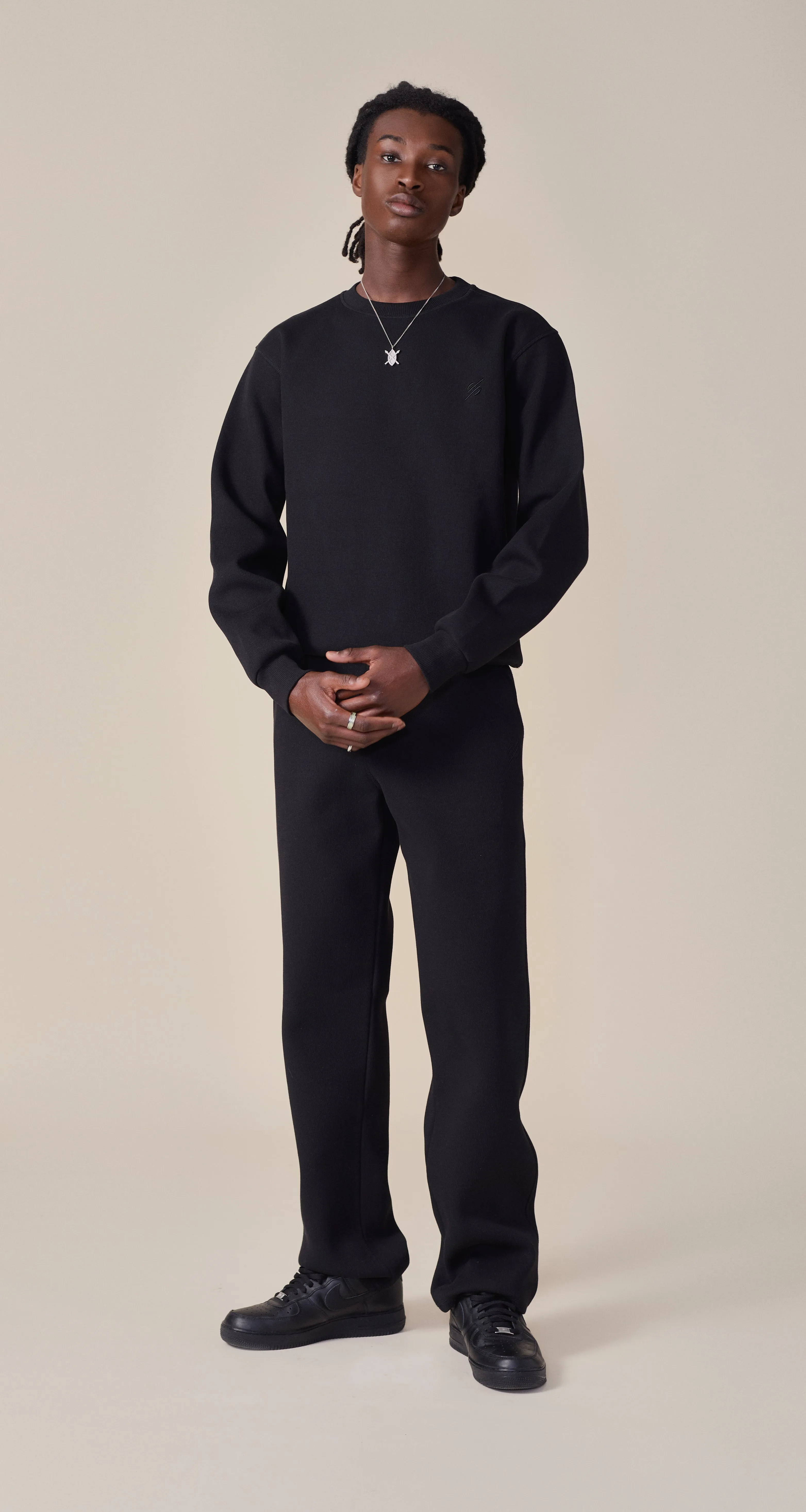 Black Mono Rib Sweater