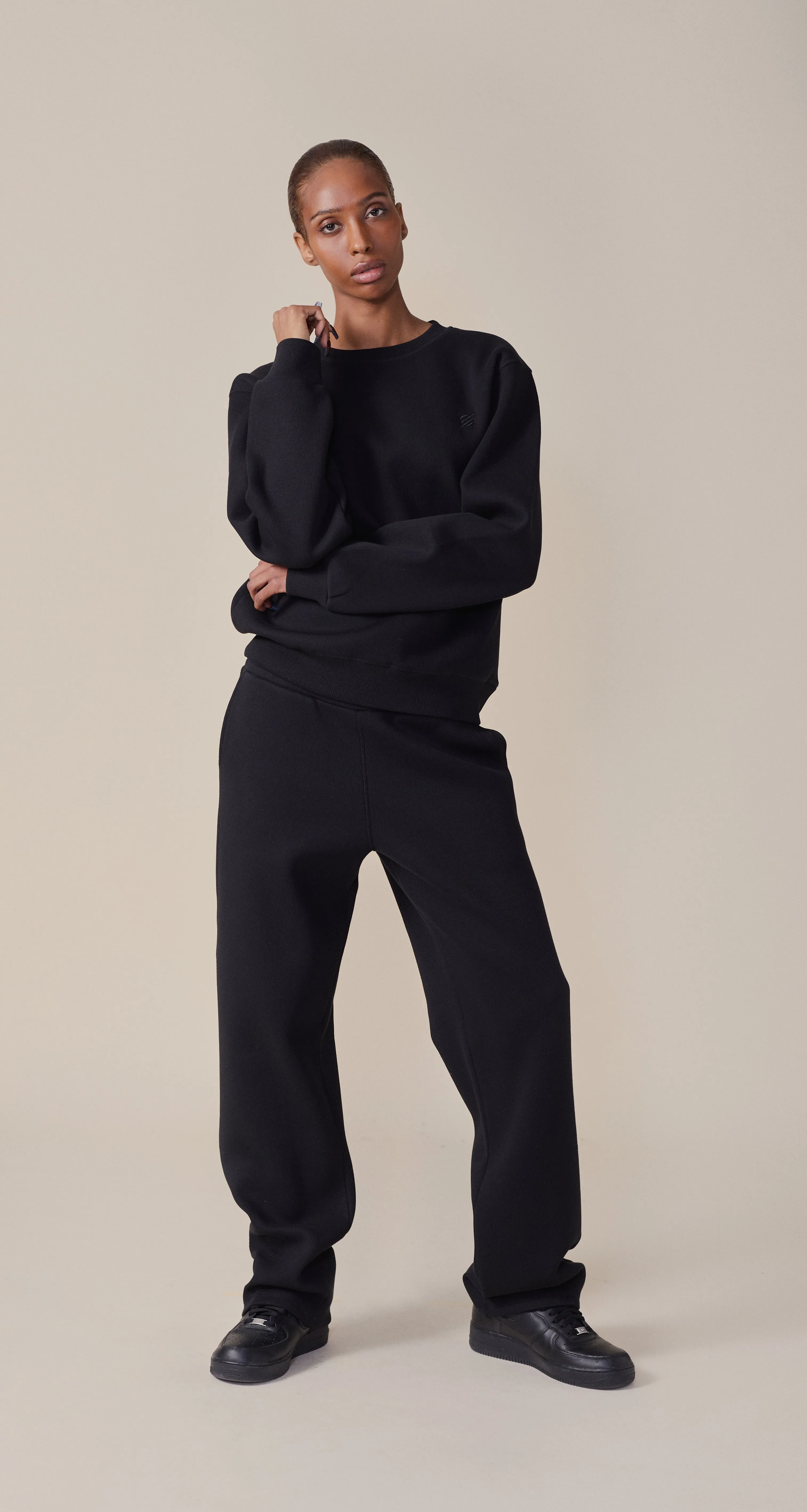 Black Mono Rib Sweater