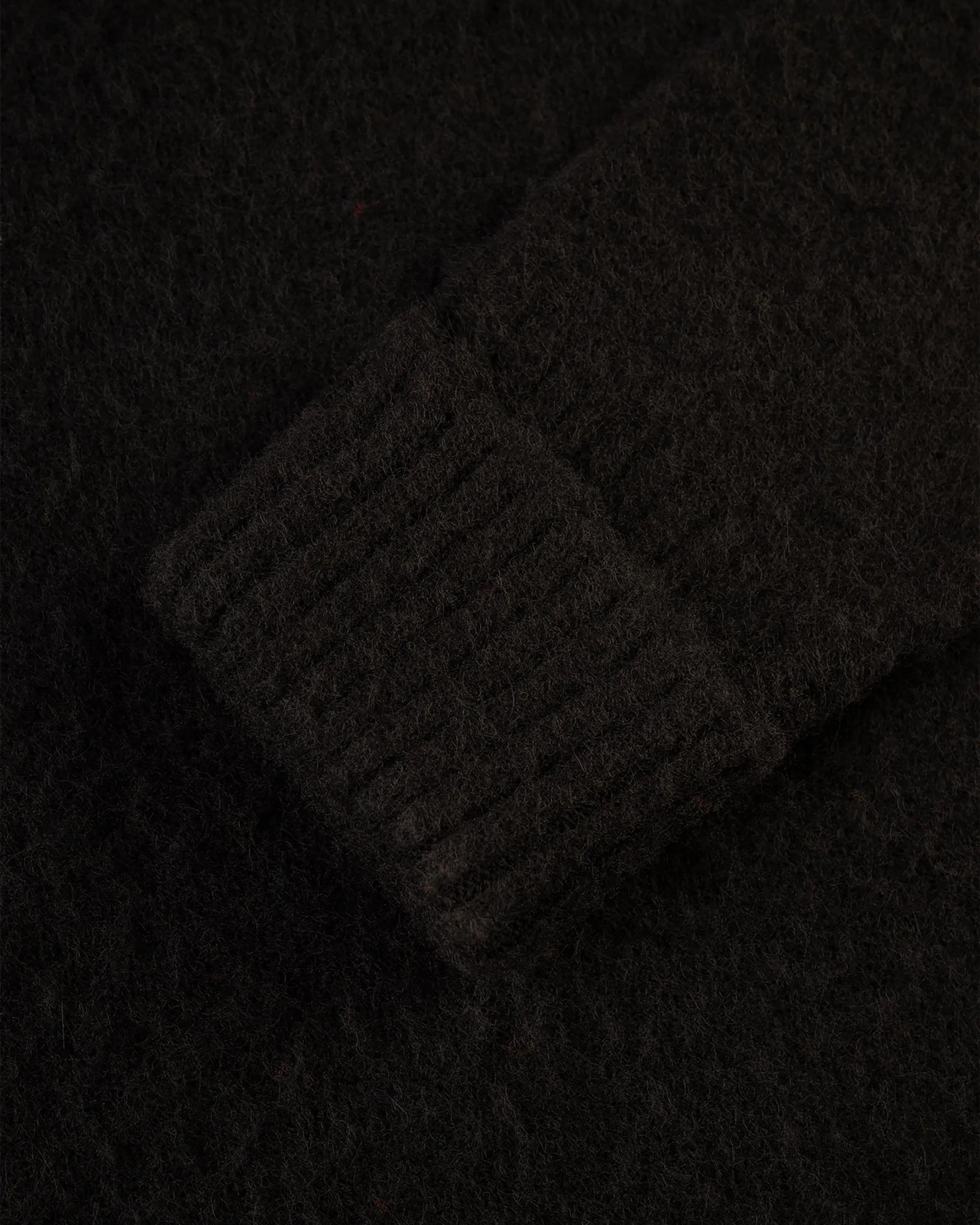 BLACK SHAGGY DOG CREWNECK SWEATER