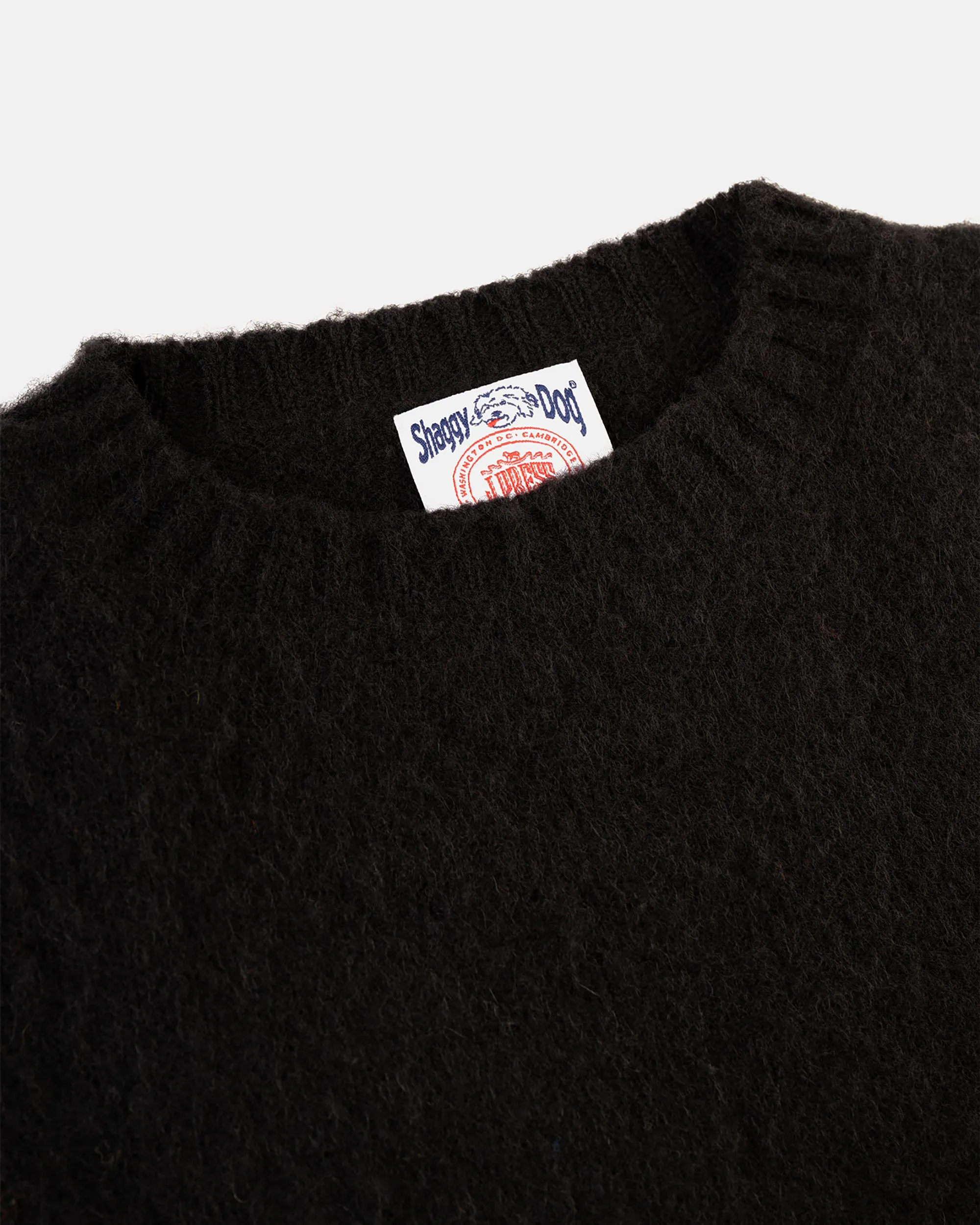BLACK SHAGGY DOG CREWNECK SWEATER