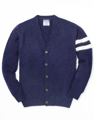 BLUE SHAGGY DOG UNIVERSITY CARDIGAN - TRIM FIT