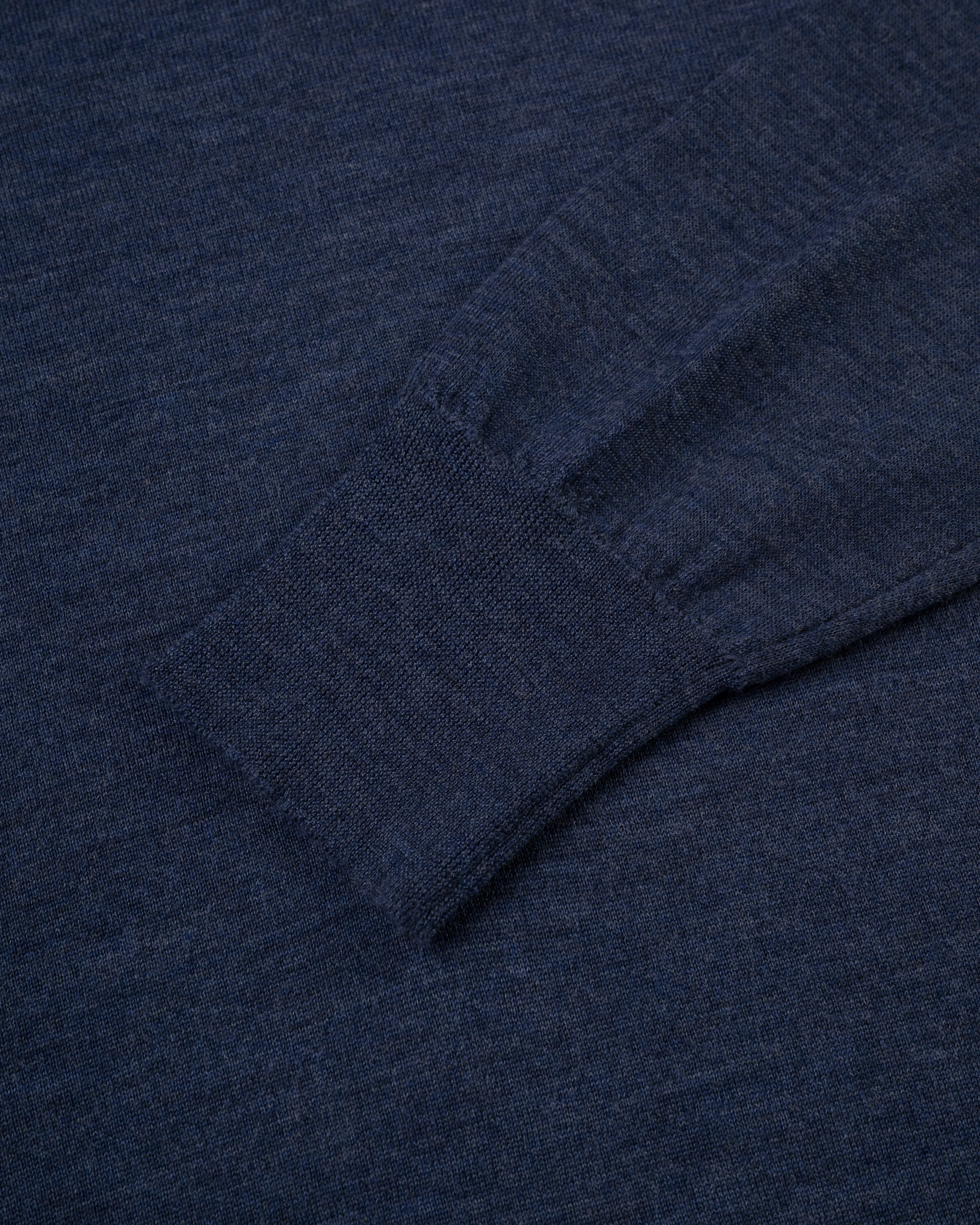 BLUE SUPERFINE MERINO WOOL SWEATER