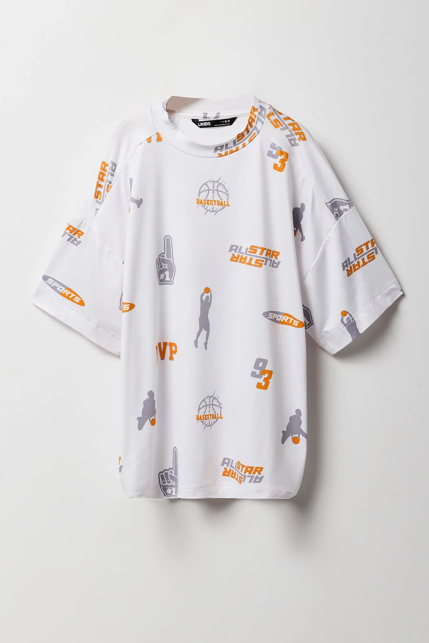 Boys Active Basketball Print T-Shirt