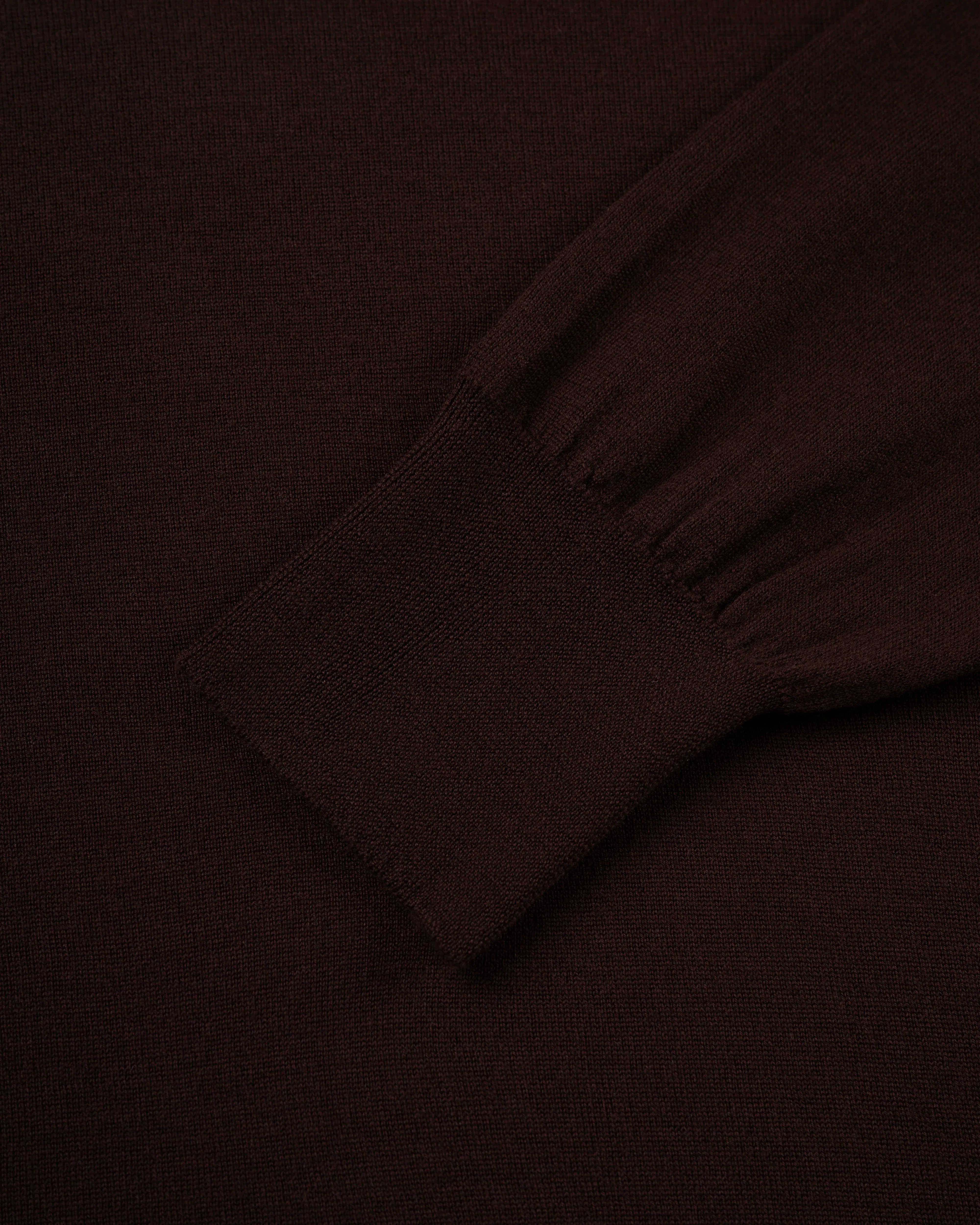 BROWN SUPERFINE MERINO WOOL SWEATER
