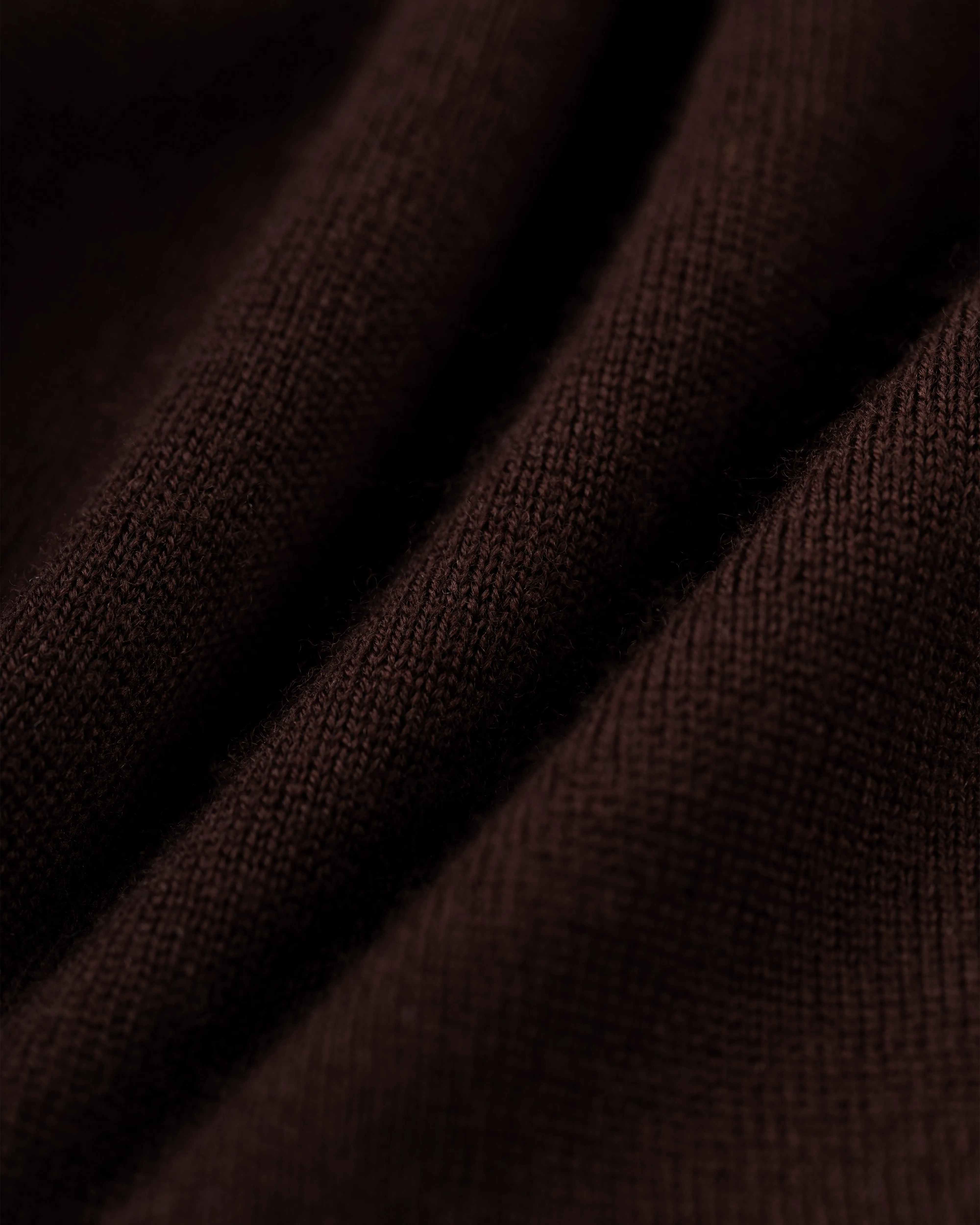 BROWN SUPERFINE MERINO WOOL SWEATER