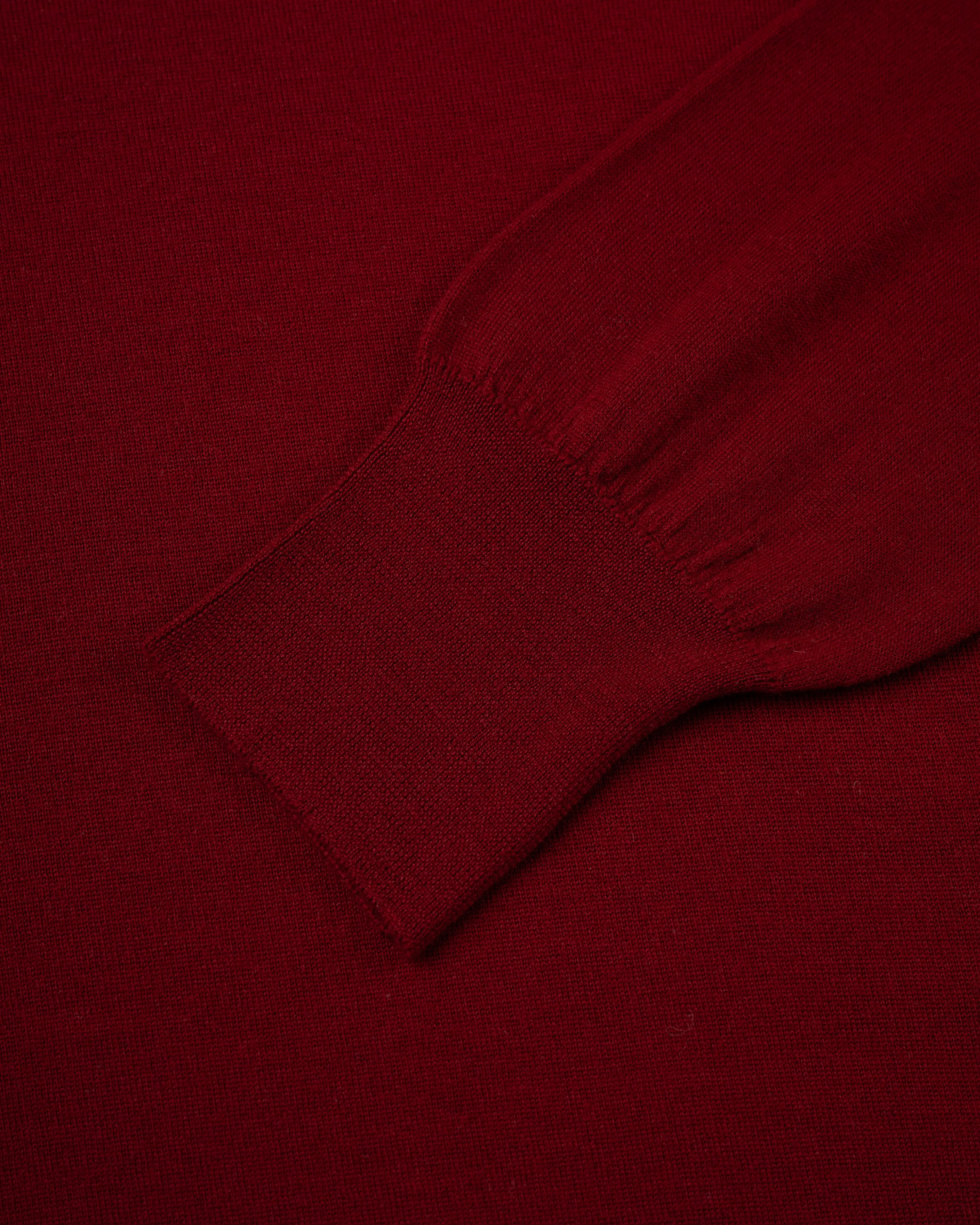 BURGUNDY SUPERFINE MERINO WOOL SWEATER