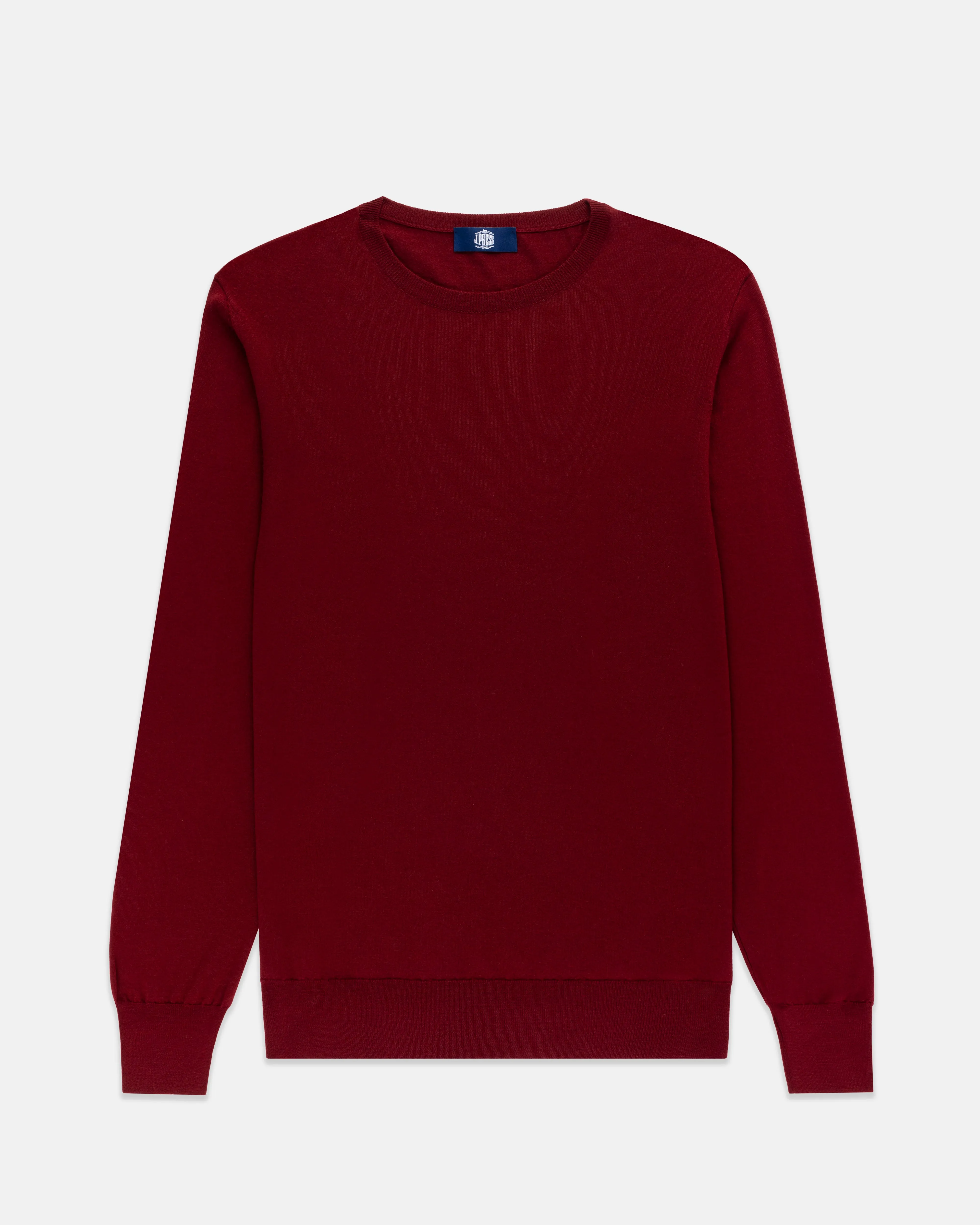 BURGUNDY SUPERFINE MERINO WOOL SWEATER