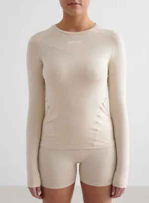 Café Au Lait Soft Basic Long Sleeve