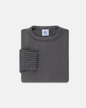 CHARCOAL CHUNKY COTTON SWEATER