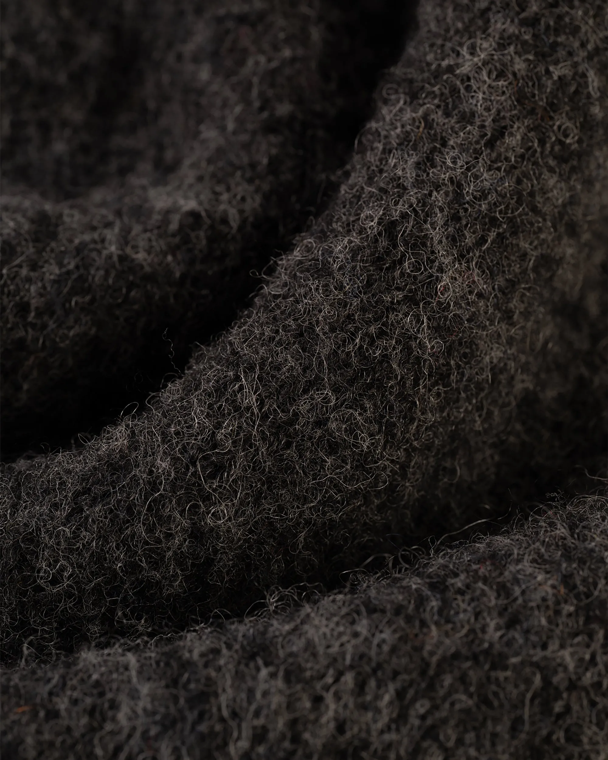CHARCOAL SHAGGY DOG CREWNECK SWEATER
