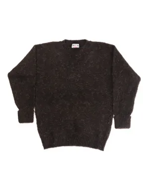CHOCOLATE SHAGGY DOG CREWNECK SWEATER