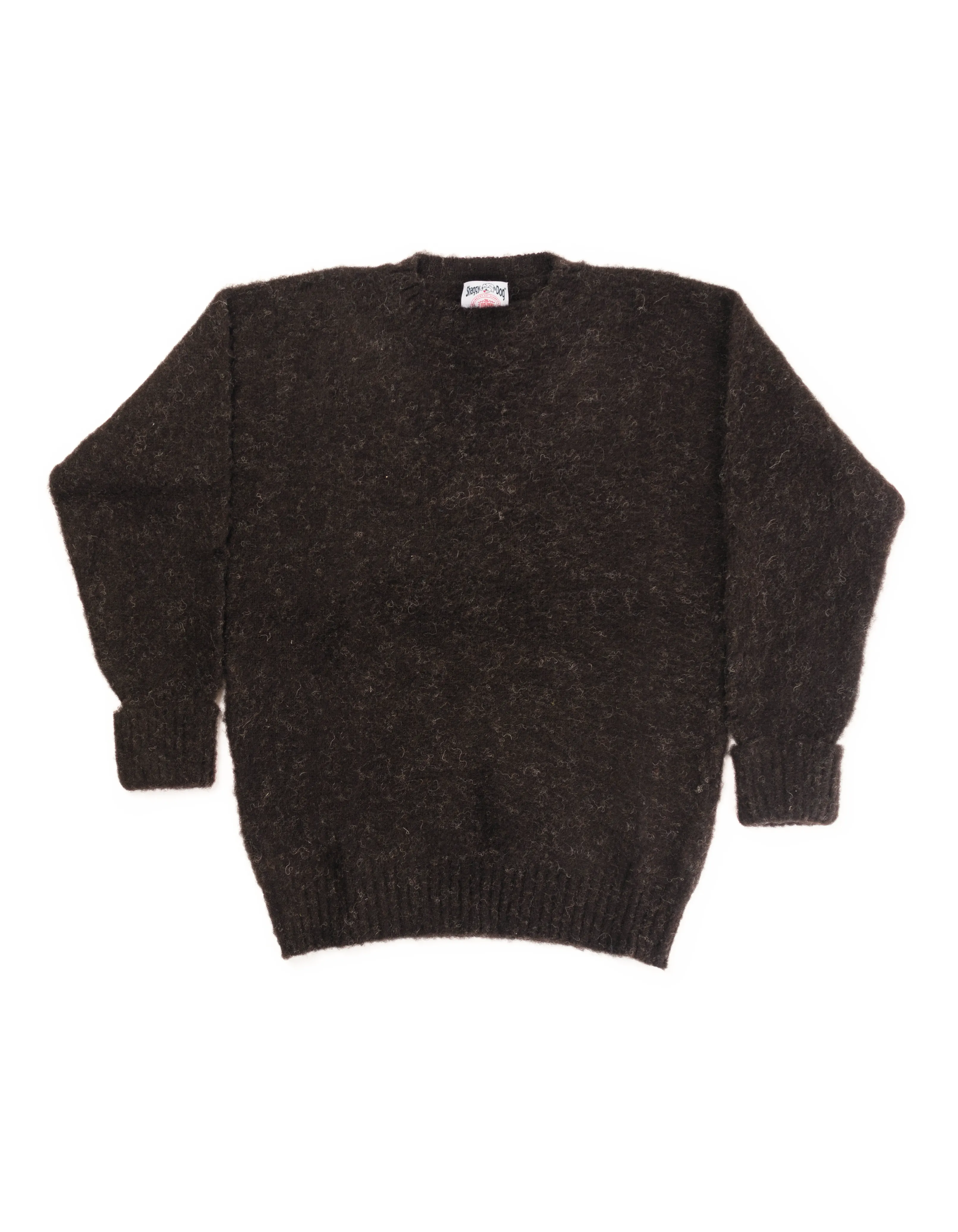 CHOCOLATE SHAGGY DOG CREWNECK SWEATER