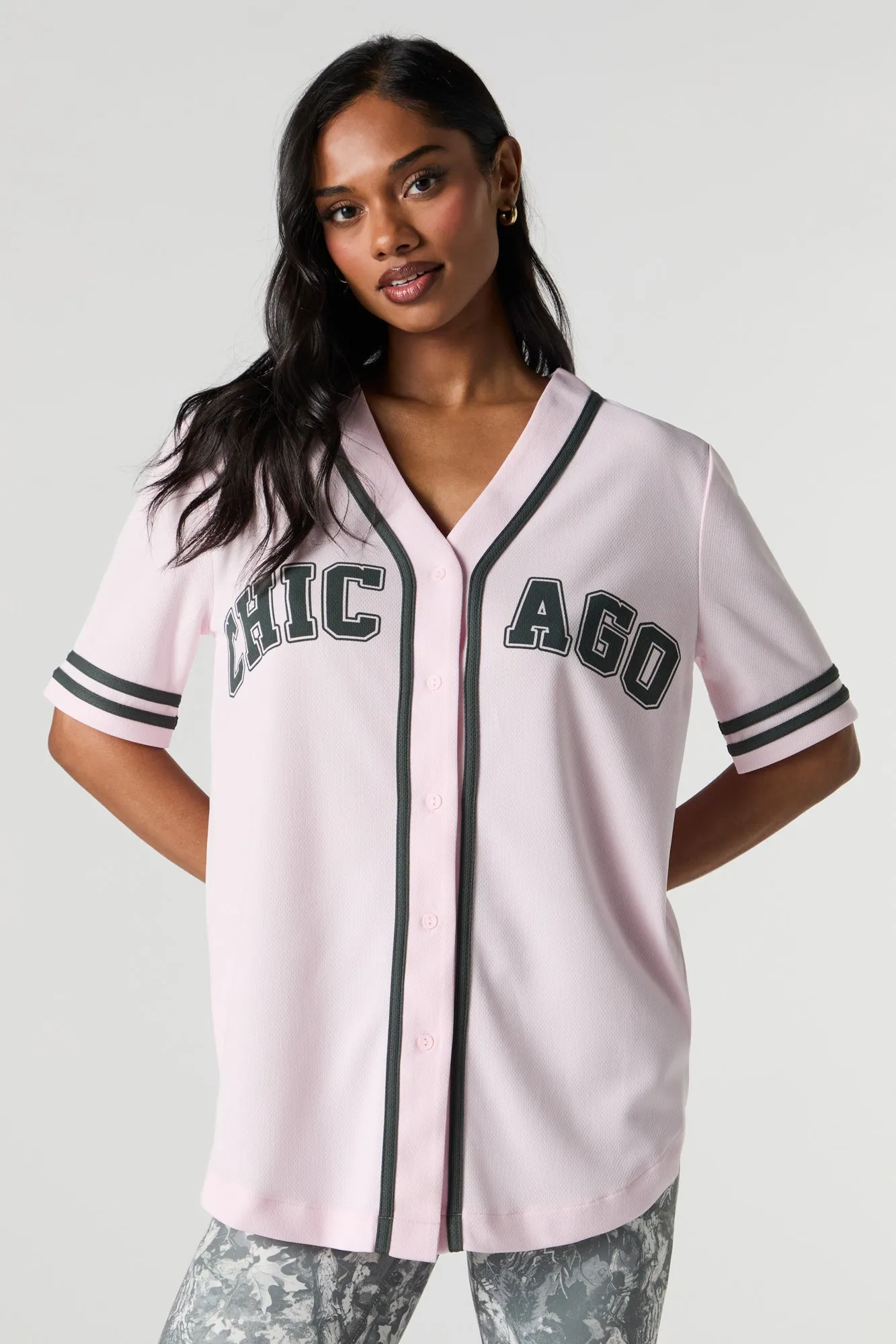 City Graphic Mesh Baseball Jersey