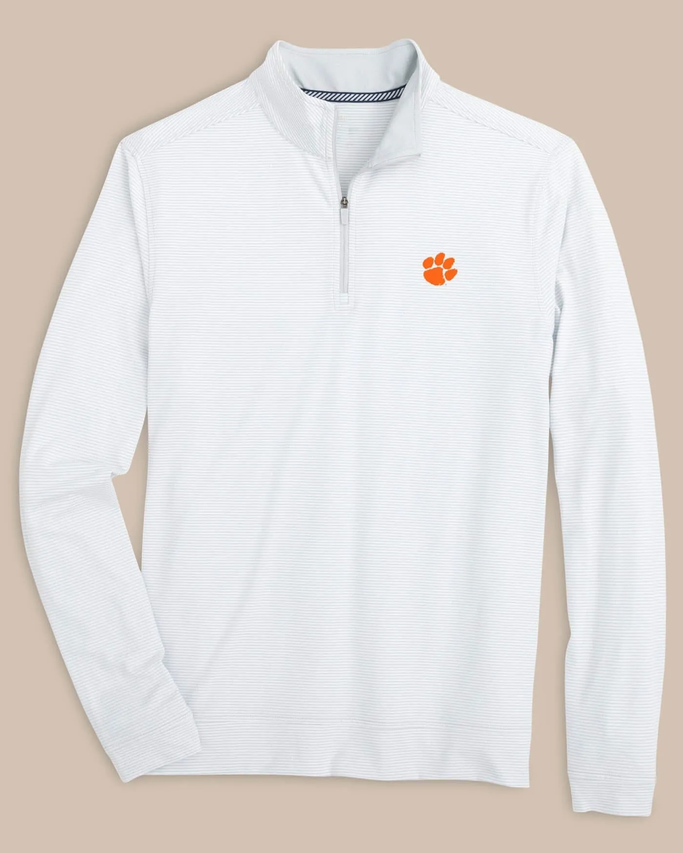 Clemson Tigers Cruiser Micro-Stripe Heather Quarter Zip