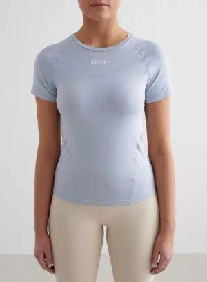 Cloudy Blue Soft Basic Short Sleeve