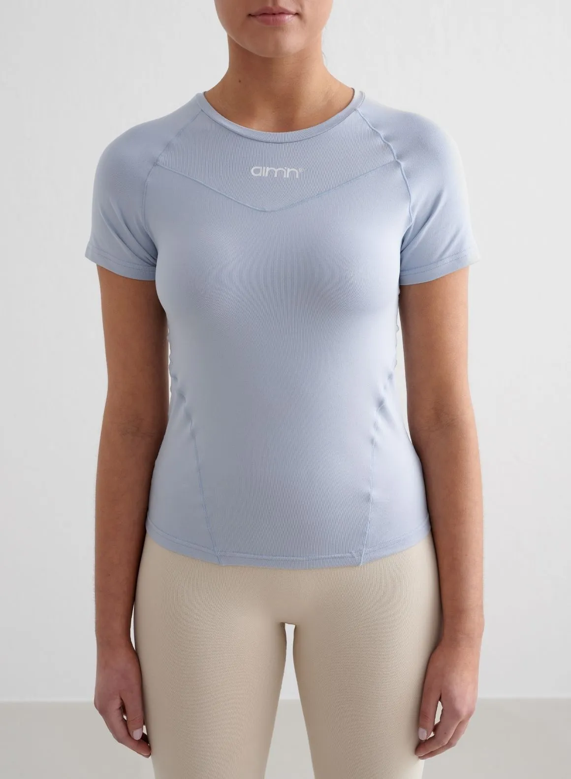Cloudy Blue Soft Basic Short Sleeve