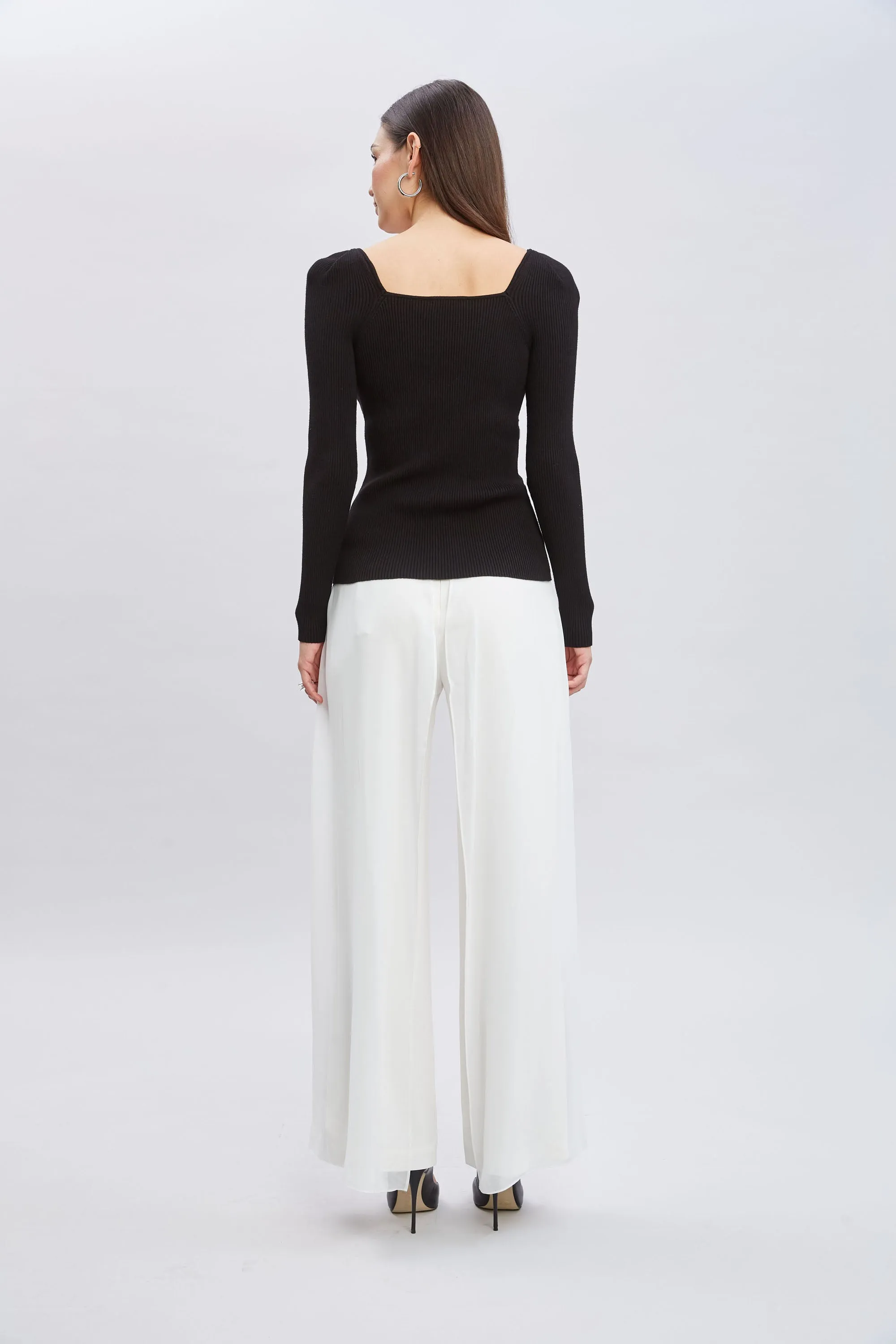 Contour Neck Rib Sweater