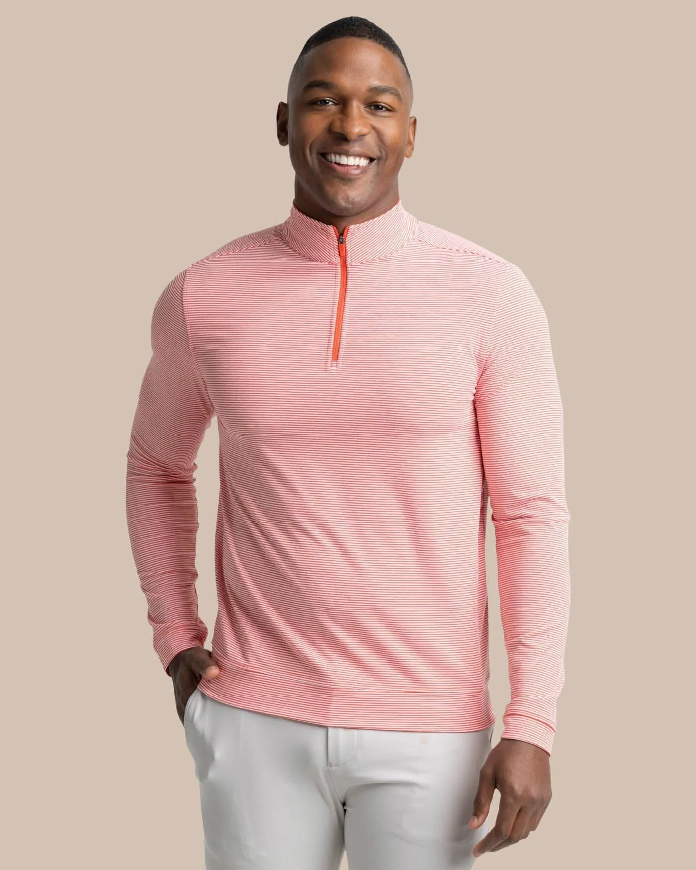 Cruiser Micro-Stripe Heather Quarter Zip