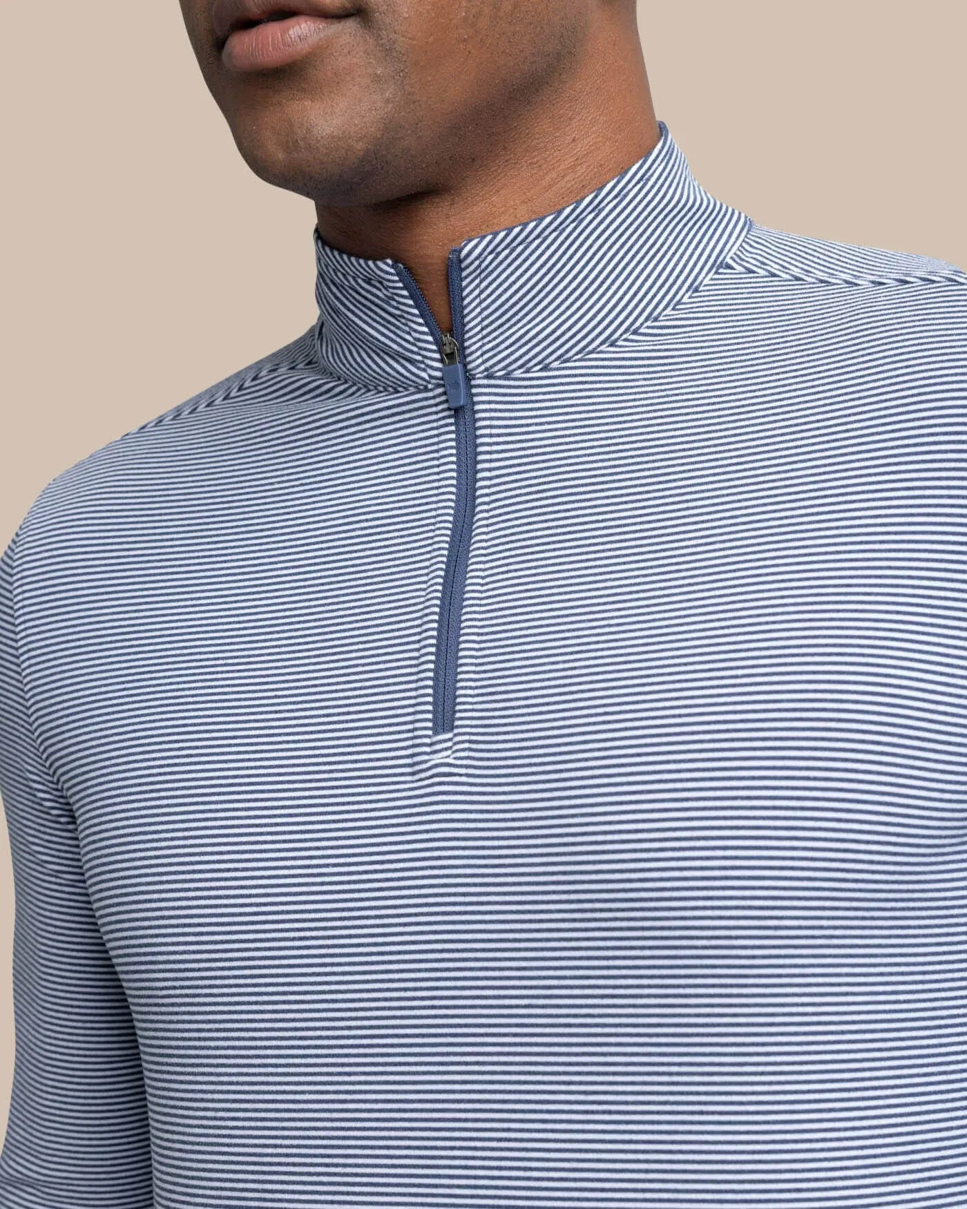 Cruiser Micro-Stripe Heather Quarter Zip