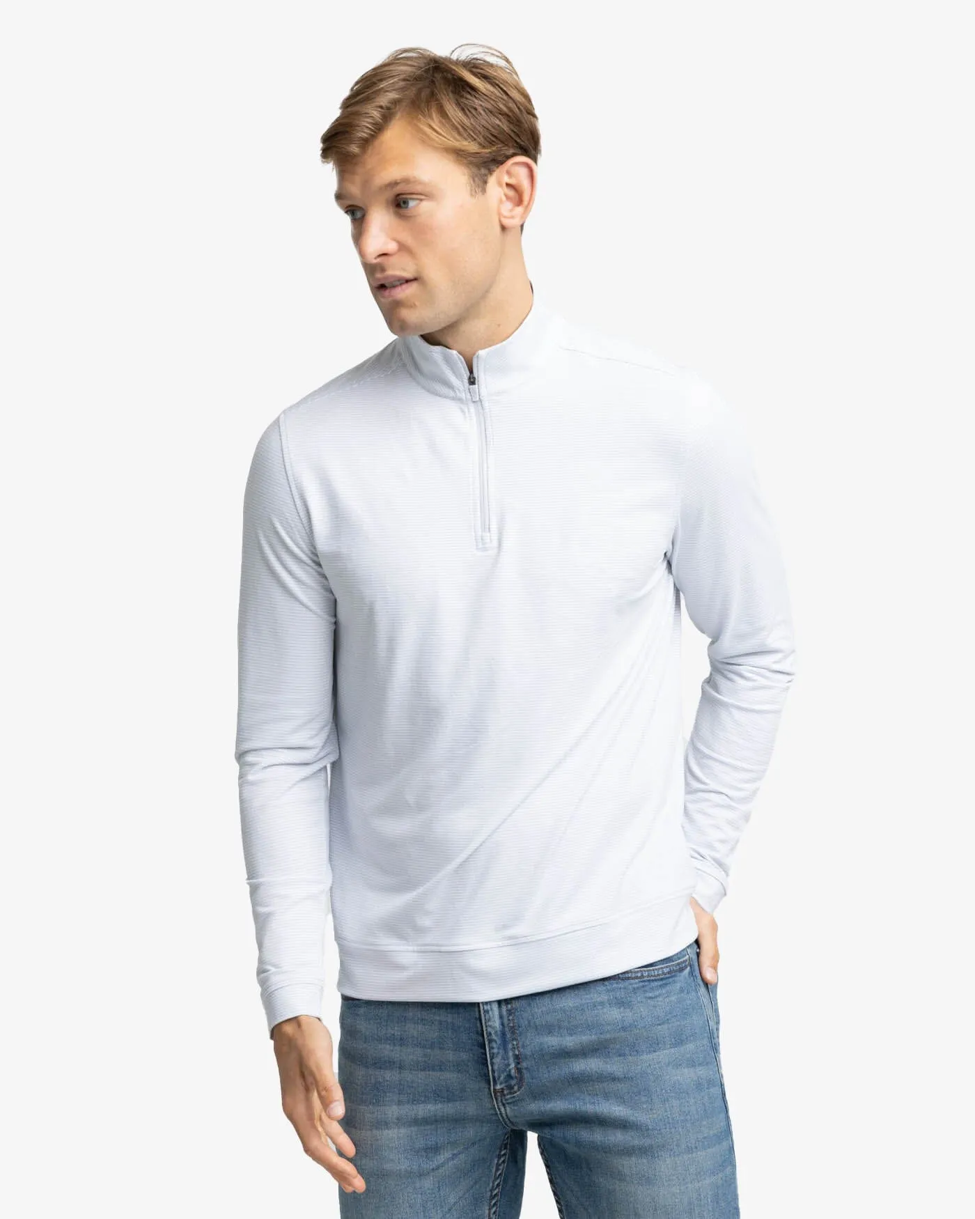 Cruiser Micro-Stripe Heather Quarter Zip