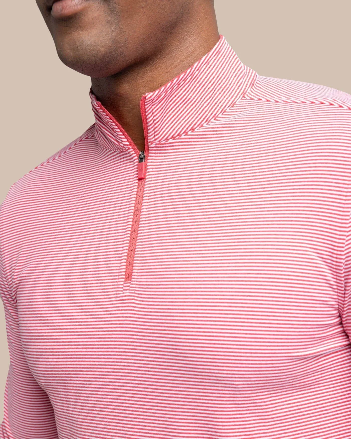 Cruiser Micro-Stripe Heather Quarter Zip