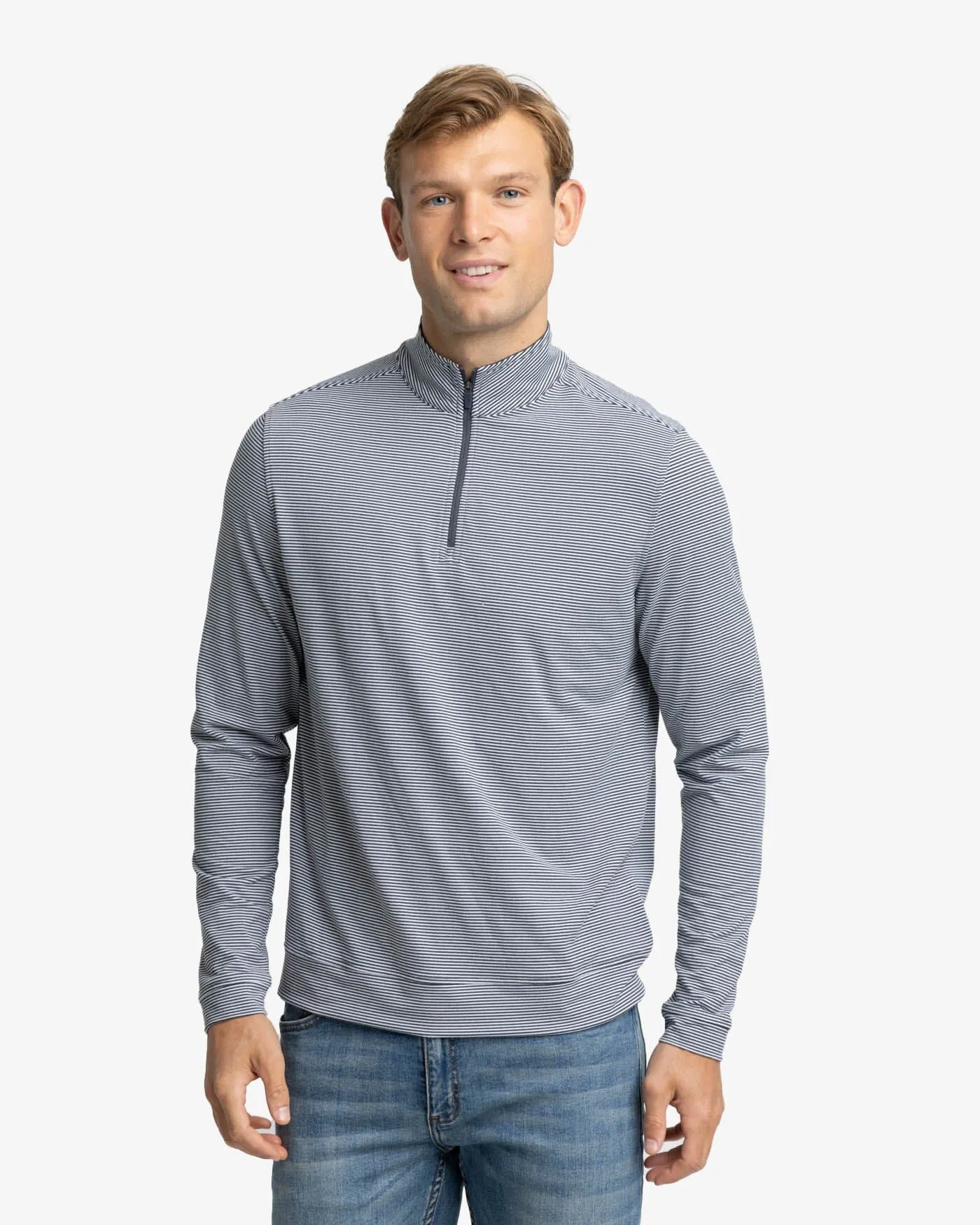Cruiser Micro-Stripe Heather Quarter Zip
