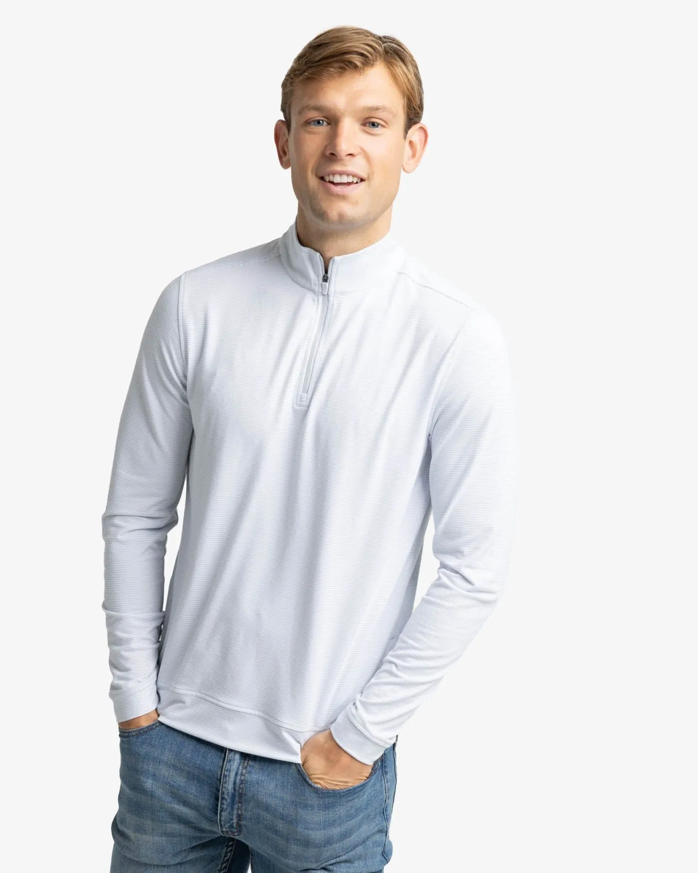 Cruiser Micro-Stripe Heather Quarter Zip