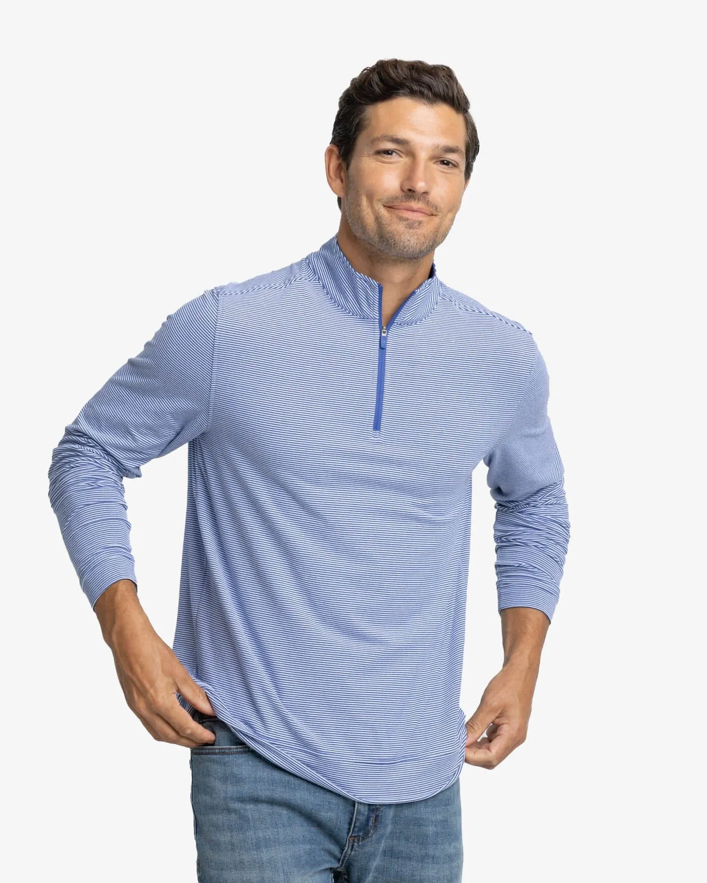 Cruiser Micro-Stripe Heather Quarter Zip