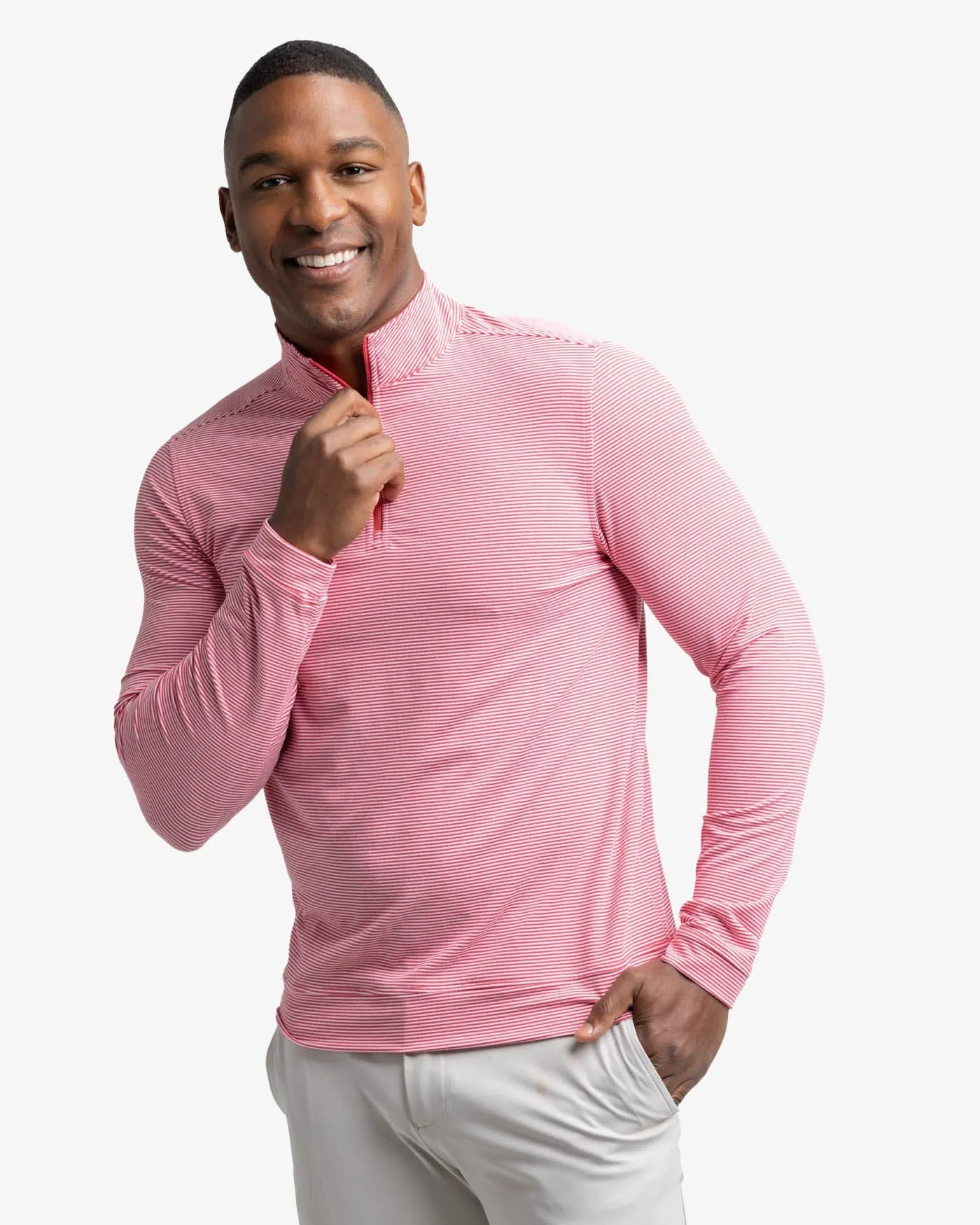 Cruiser Micro-Stripe Heather Quarter Zip