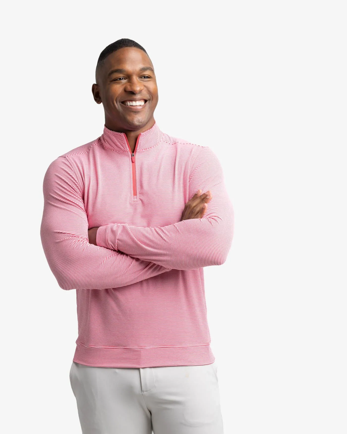Cruiser Micro-Stripe Heather Quarter Zip