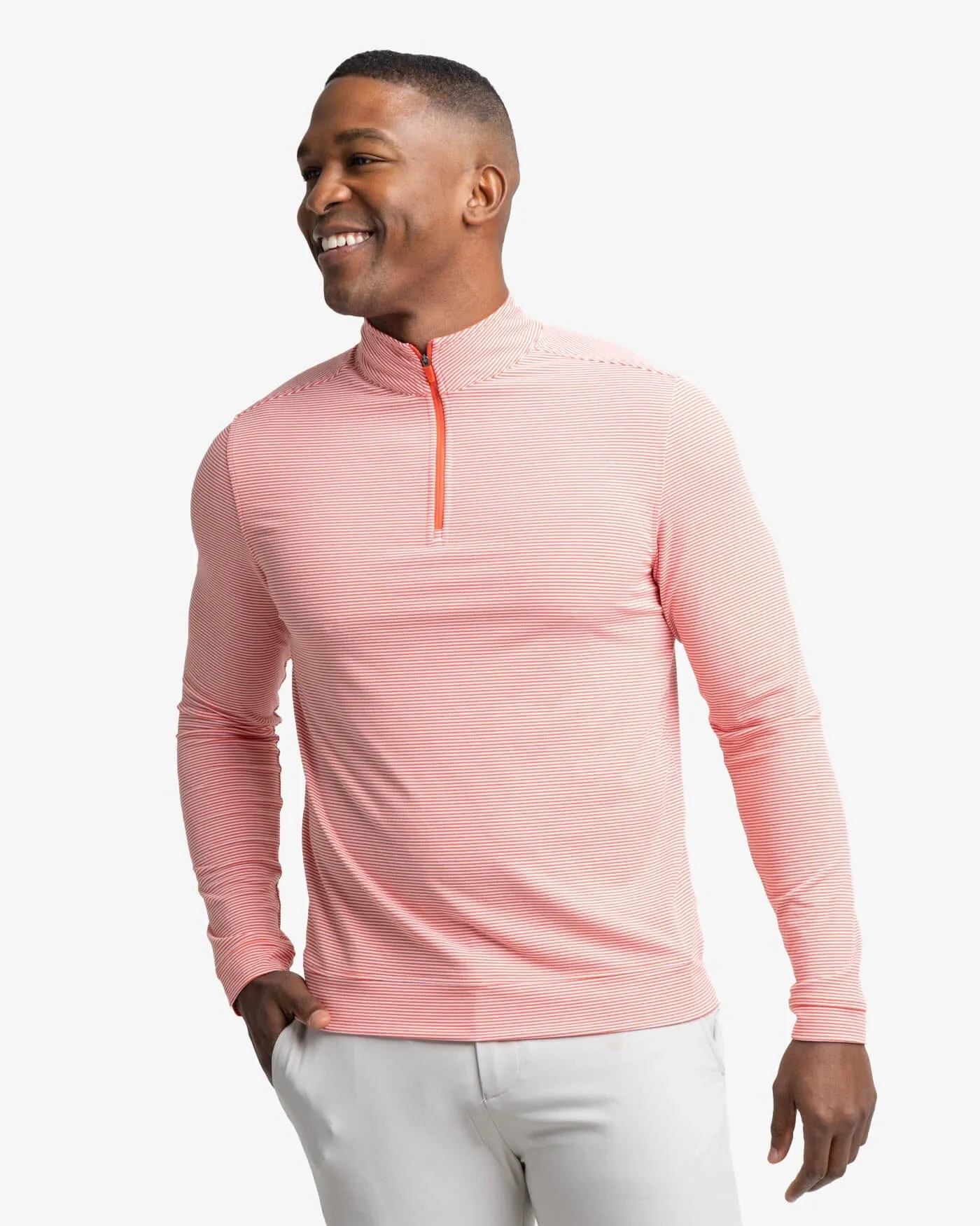 Cruiser Micro-Stripe Heather Quarter Zip