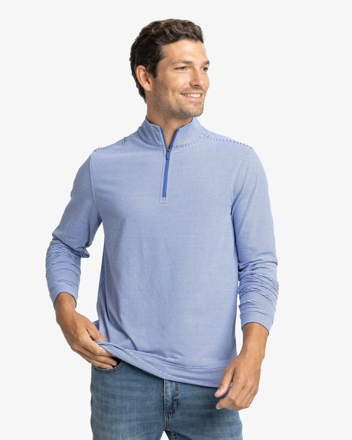 Cruiser Micro-Stripe Heather Quarter Zip