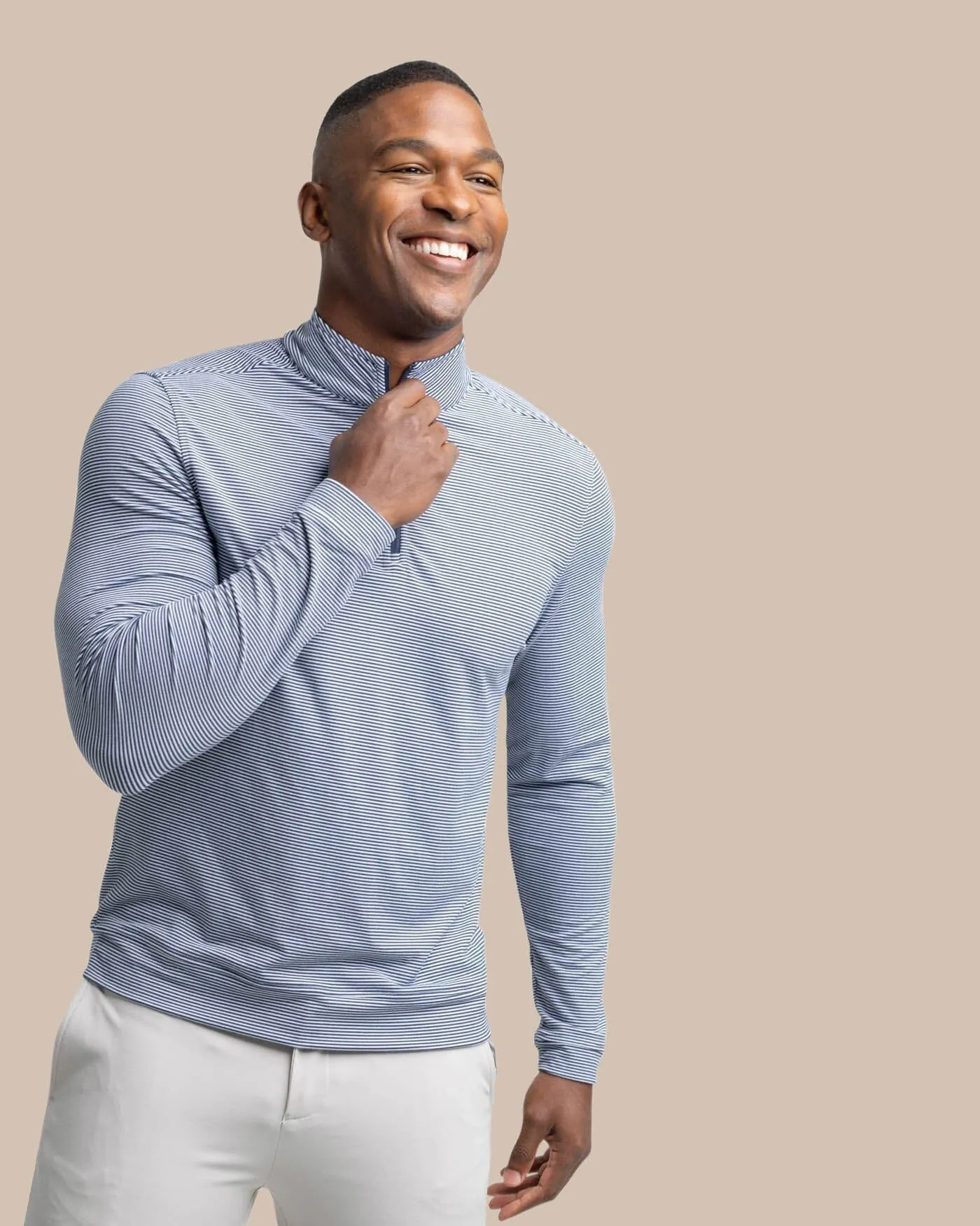 Cruiser Micro-Stripe Heather Quarter Zip